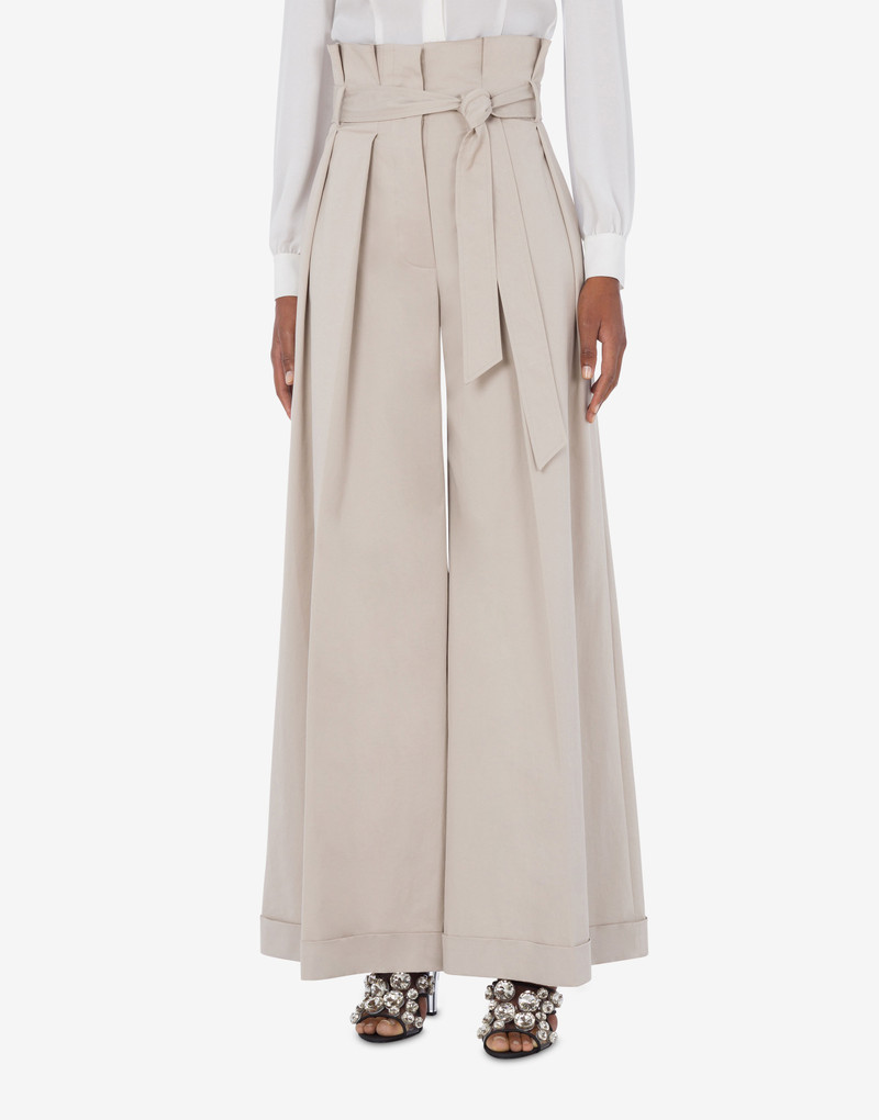 Moschino COTTON CANVAS OVERSIZED TROUSERS outlook