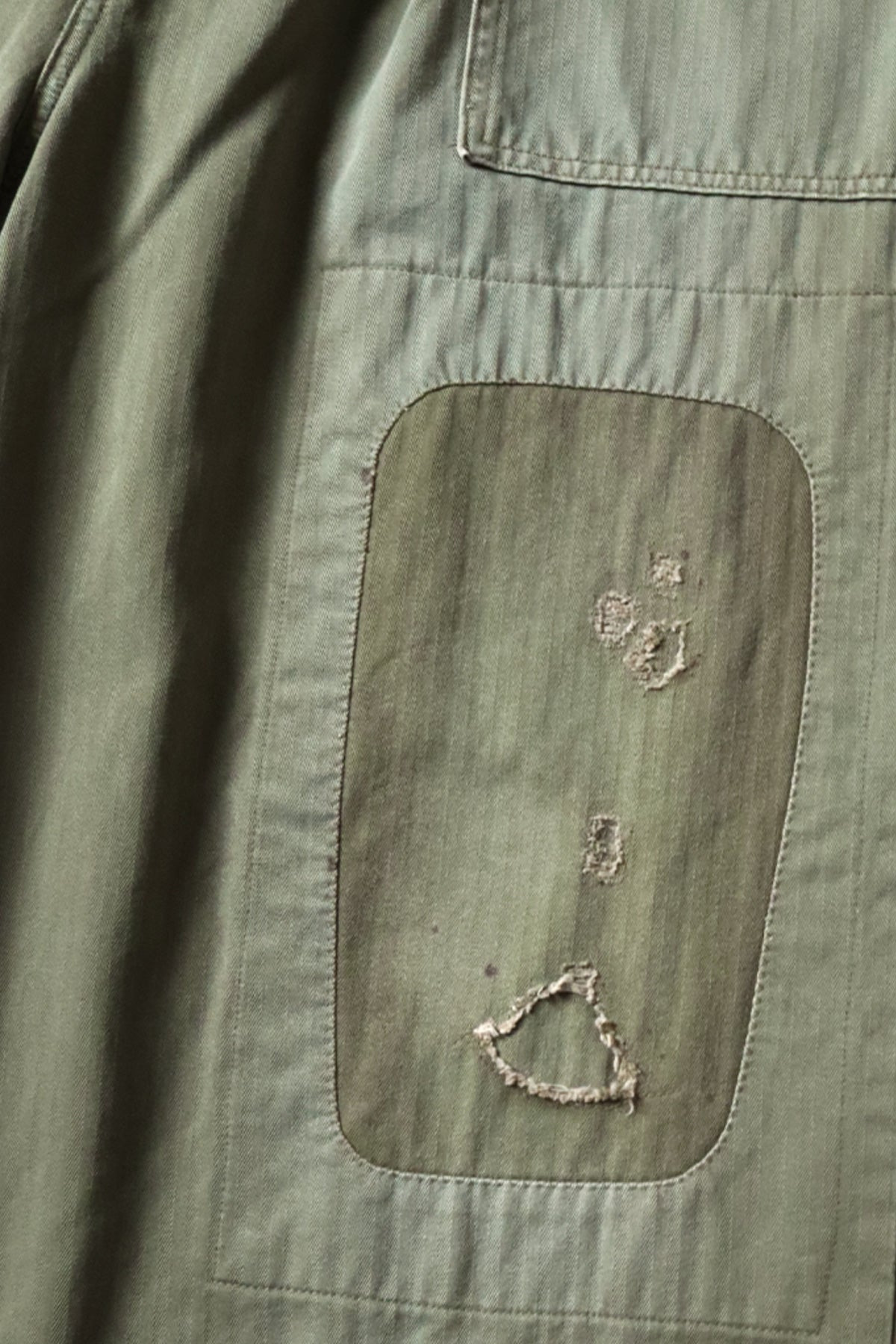 Herringbone FATIGUE Baggy Pants (RUSHFILED Remake) - Khaki - 8