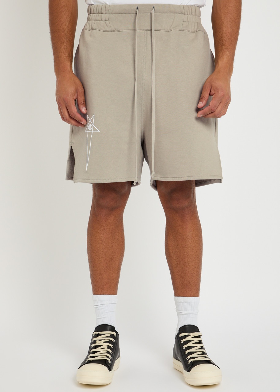 Rick Owens X Champion Logo-embroidered Cotton Shorts - 2