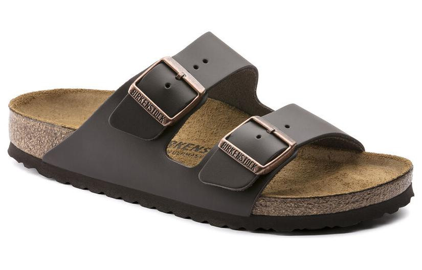 Birkenstock Arizona Natural Leather Narrow Fit Sandals 'Dark Brown' 0051103 - 2