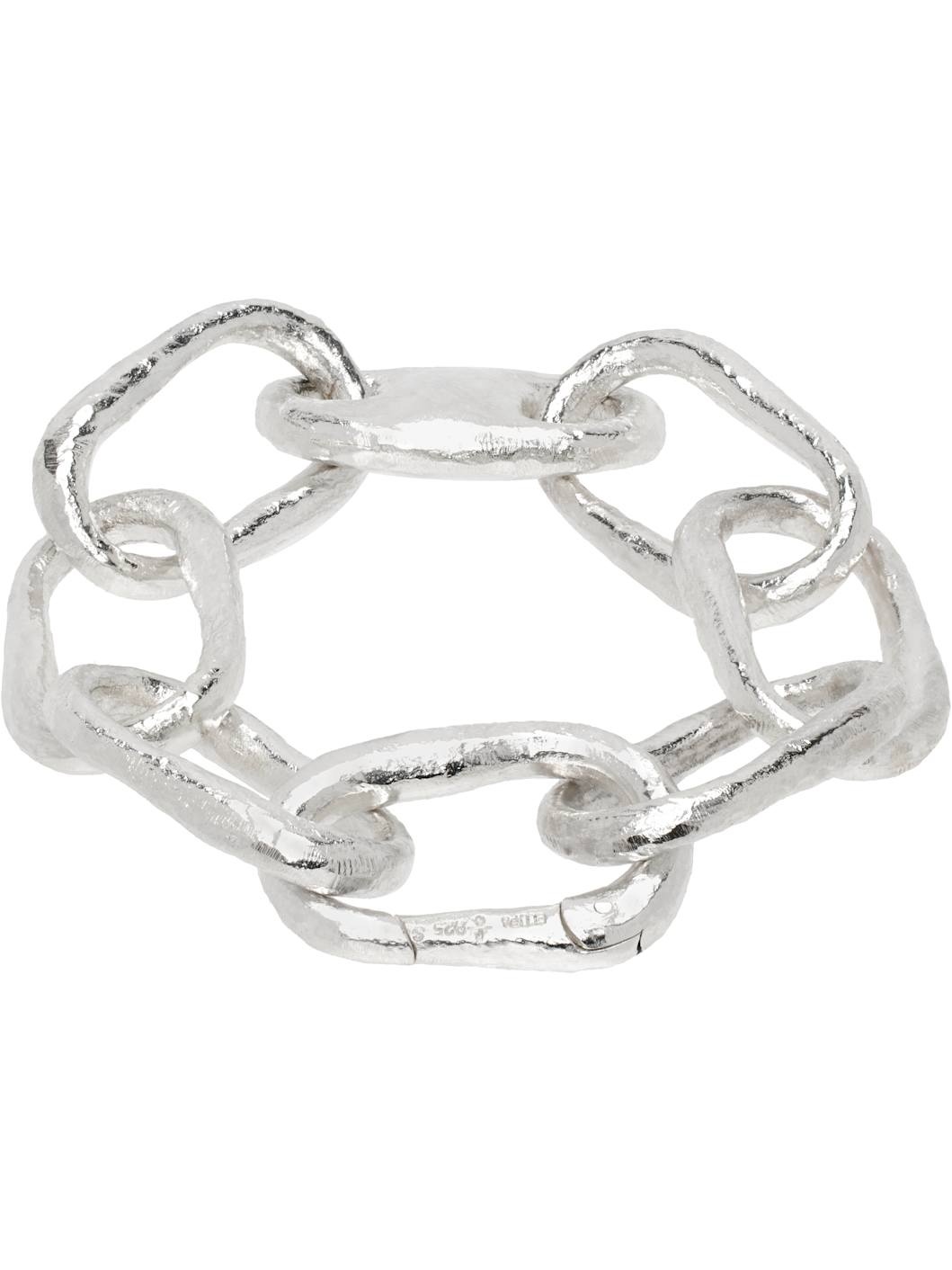 Silver Roman Small Link Bracelet - 2