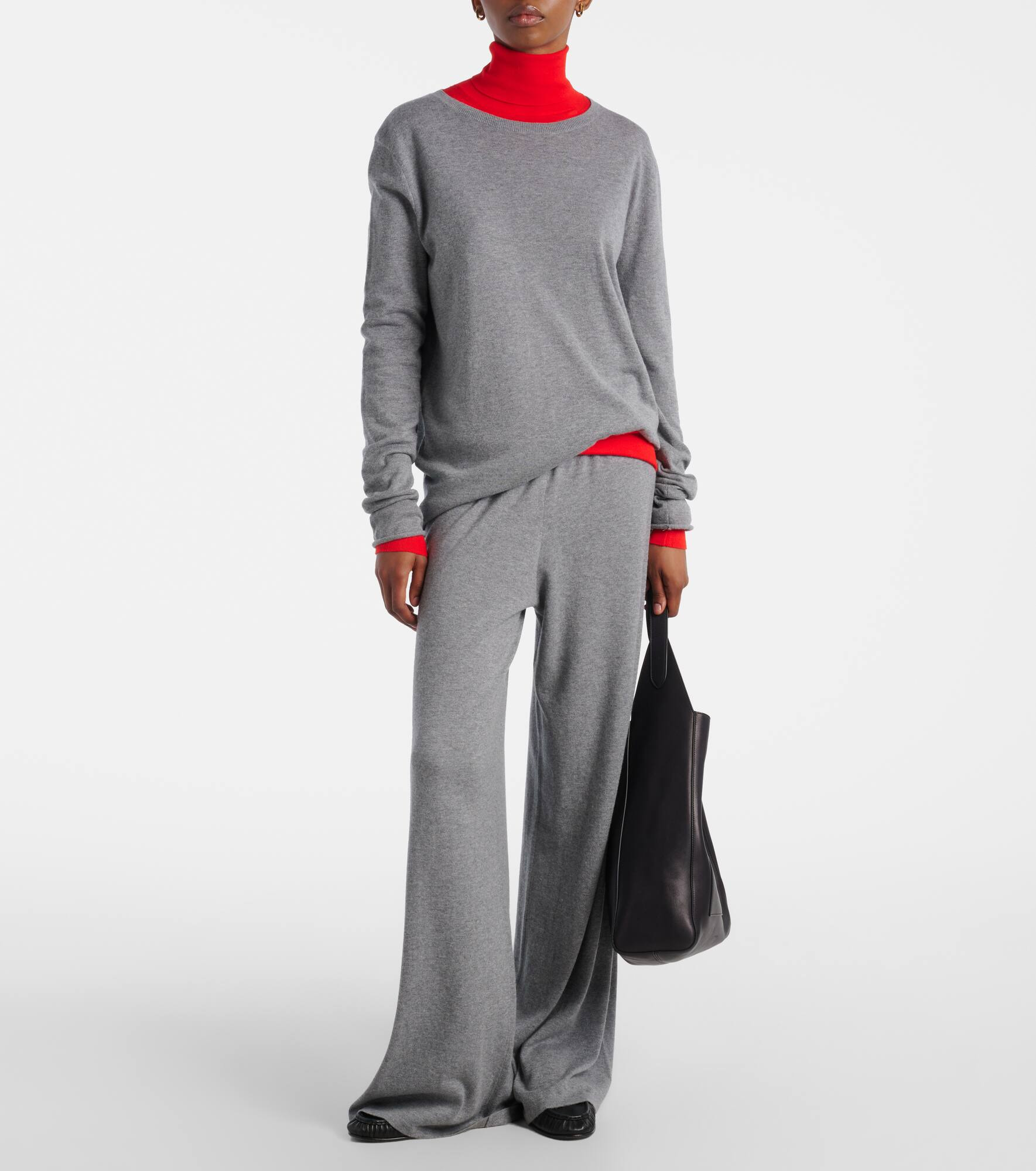 Aina cotton and cashmere wide-leg pants - 2