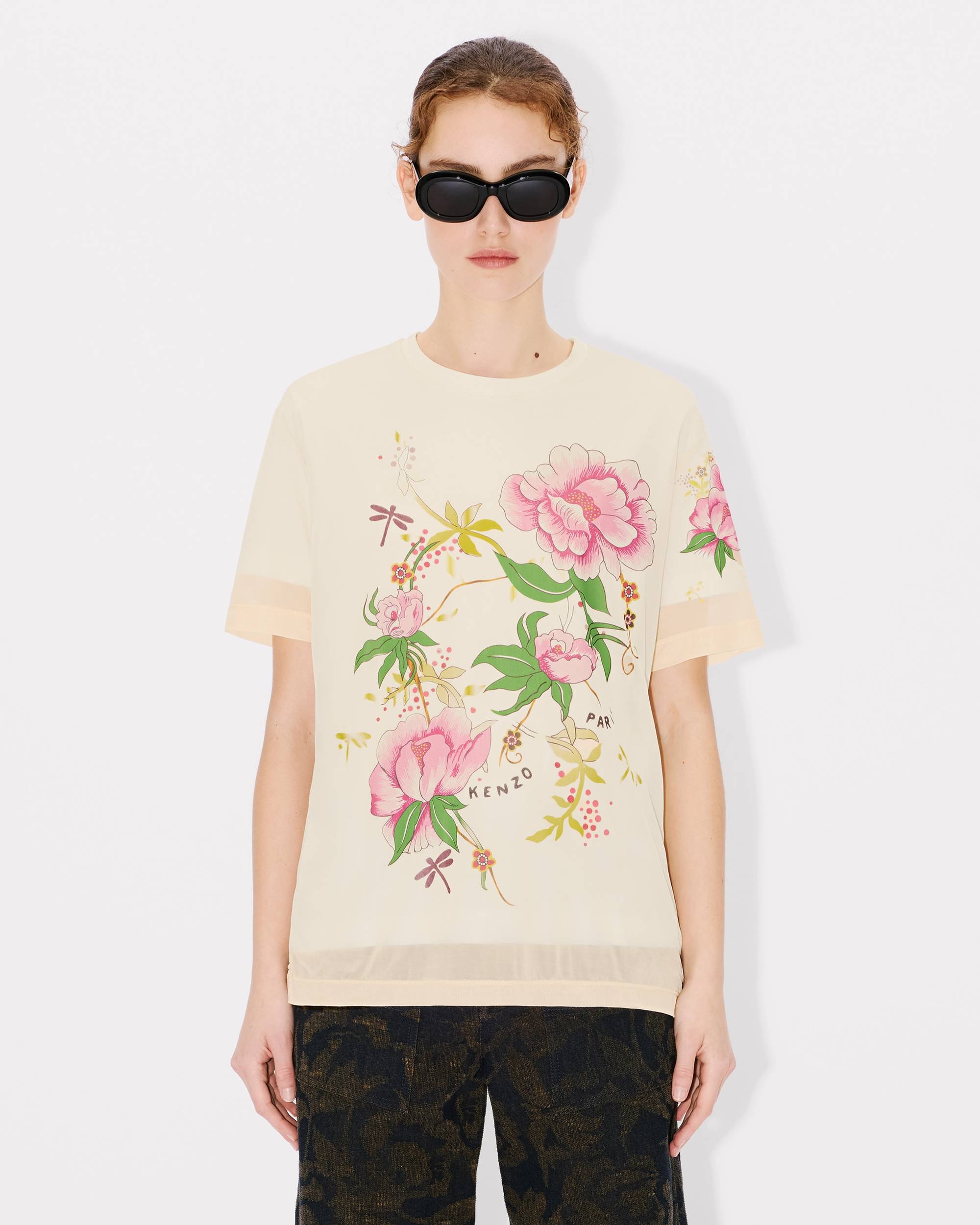 'KENZO Peonies' loose T-shirt - 3