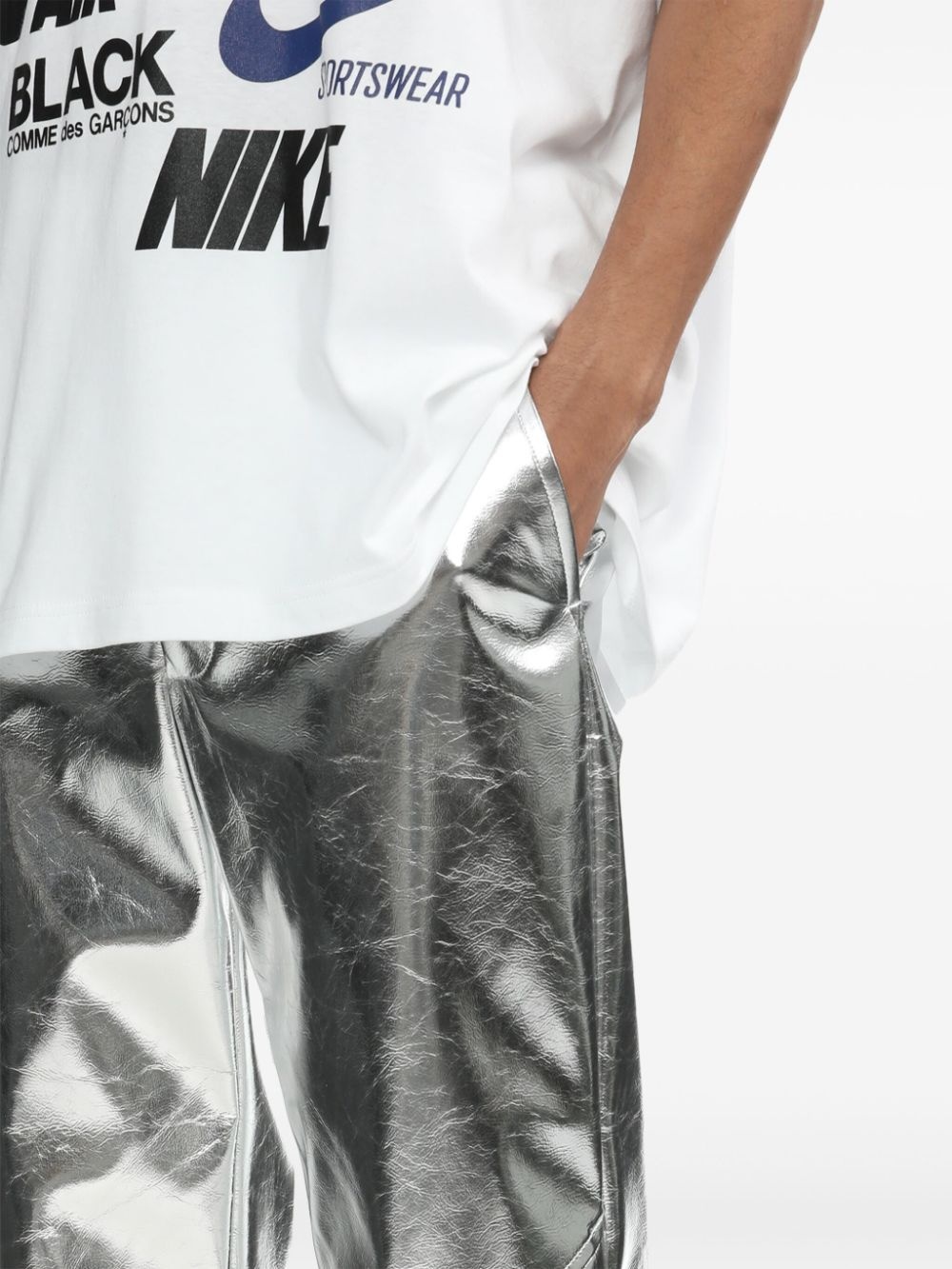 asymmetric cropped trousers - 5