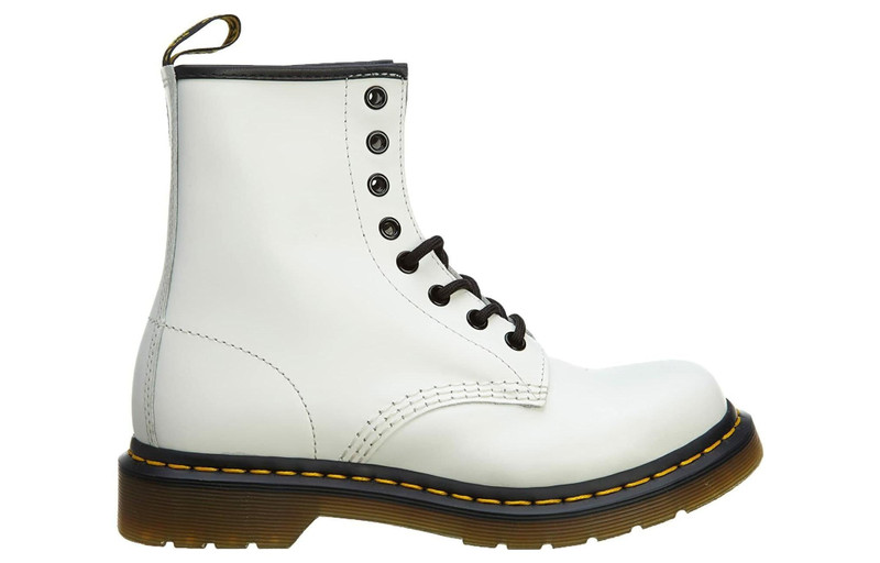 Dr. Martens (WMNS) Dr. Martens 1460 Smooth Leather Lace Up Boots 'White' 11821100 outlook