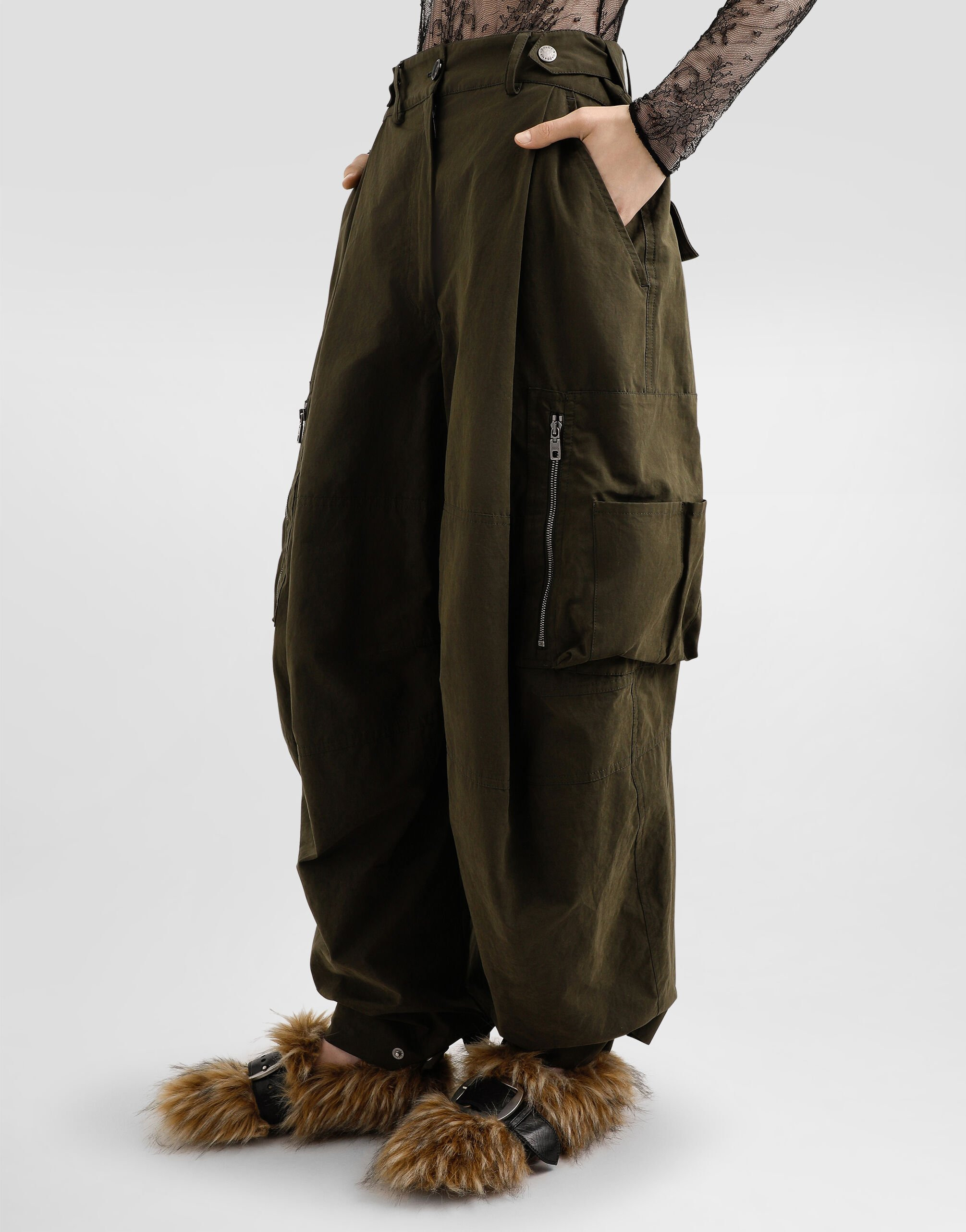 Waxed faille cargo pants - 5
