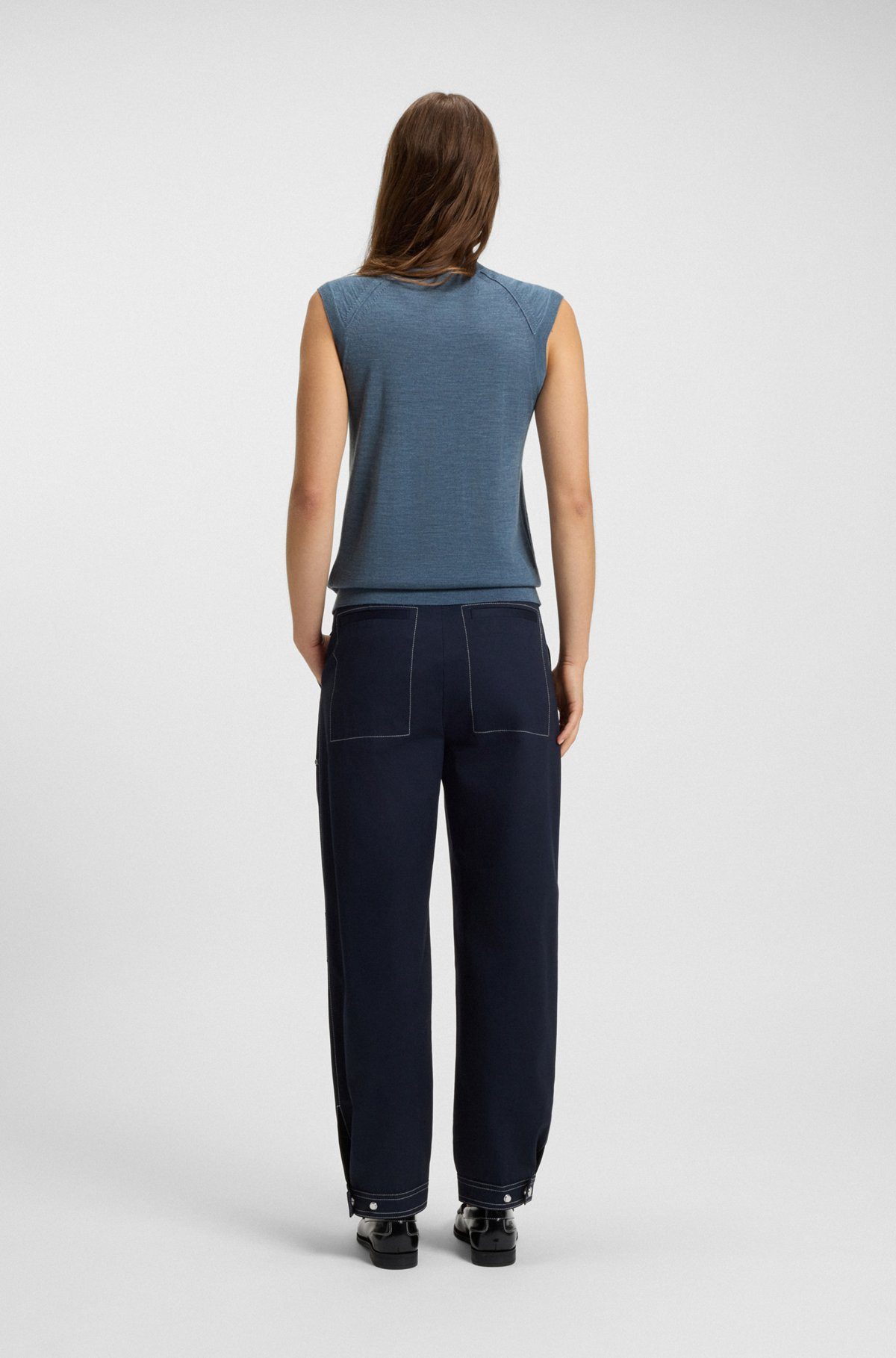 HIGH-NECK TOP IN MERINO WOOL - 4