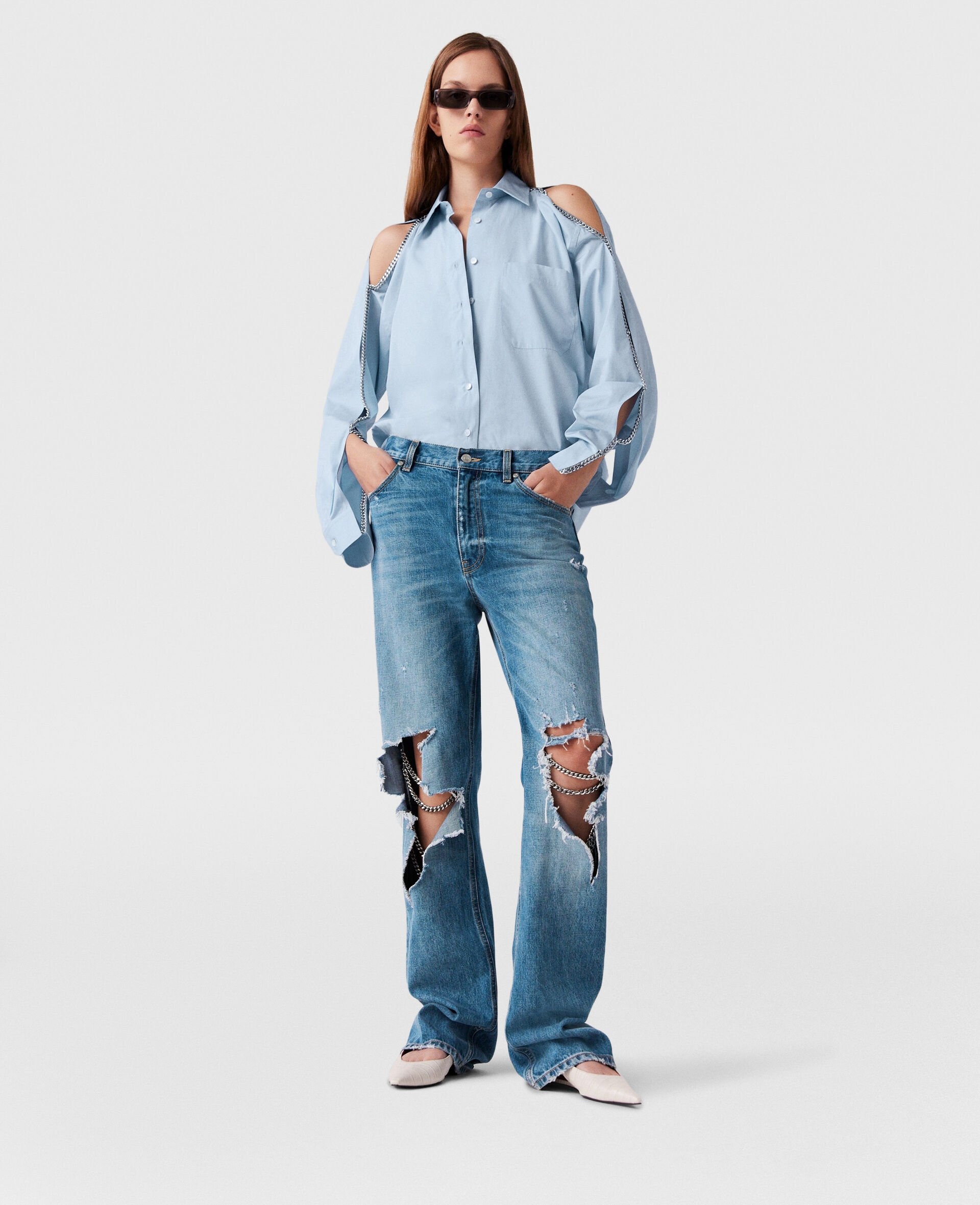 Falabella Chain Oxford Shirt - 6
