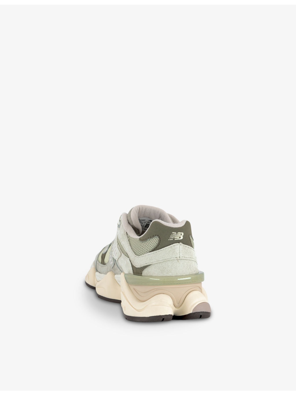 9060 brand-patch leather and mesh low-top trainers - 4