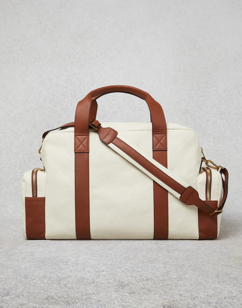 Brunello Cucinelli Grained leather leisure bag outlook