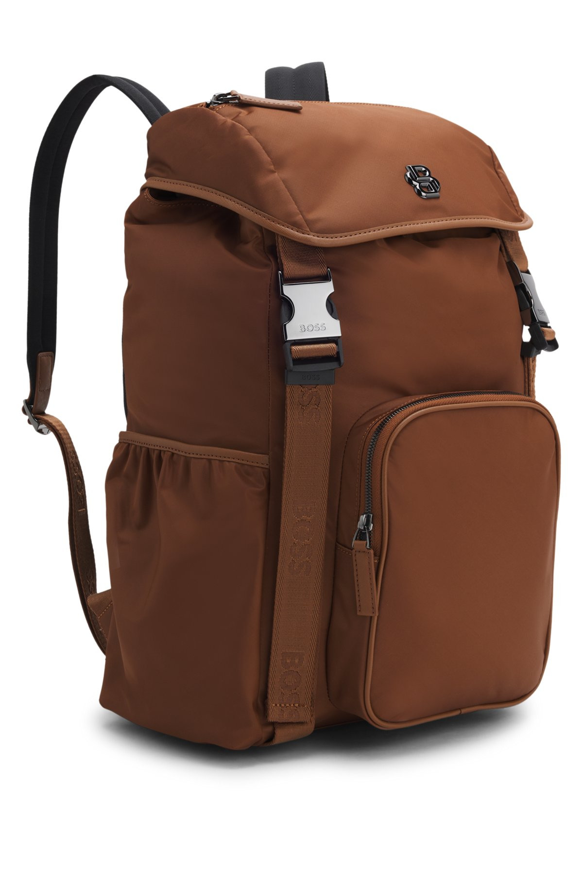 BOSS SELECTED BY SHOHEI OHTANI MULTI-POCKET BACKPACK WITH DOUBLE B MONOGRAM TRIM - 5
