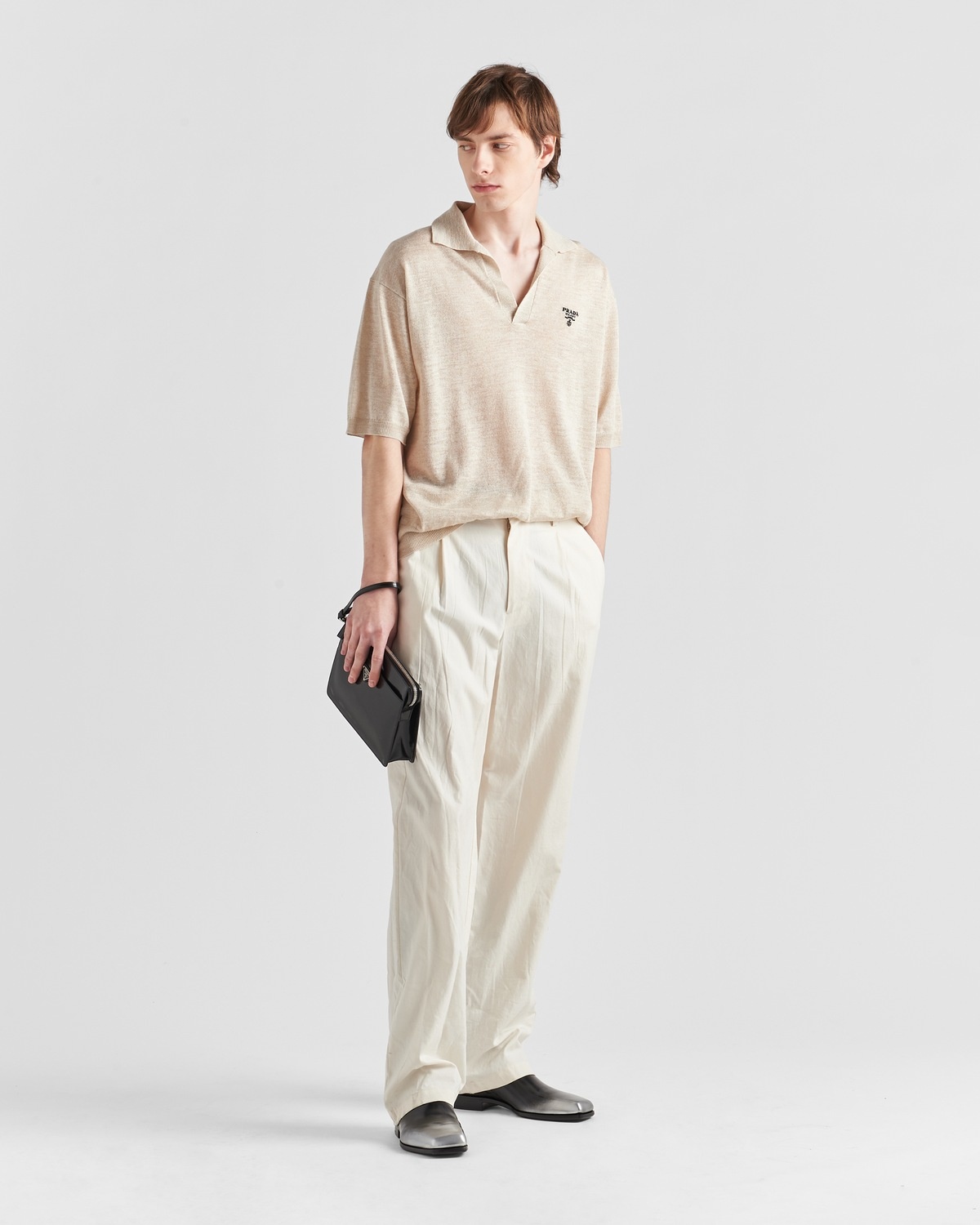 Silk and linen polo shirt - 2