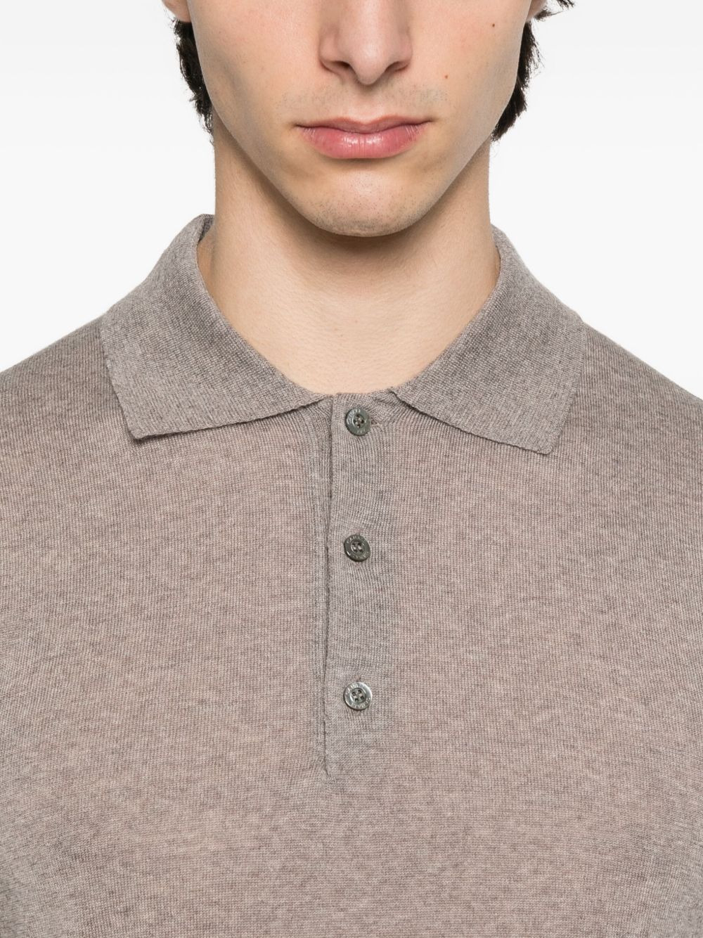 knited long-sleeved polo shirt - 5