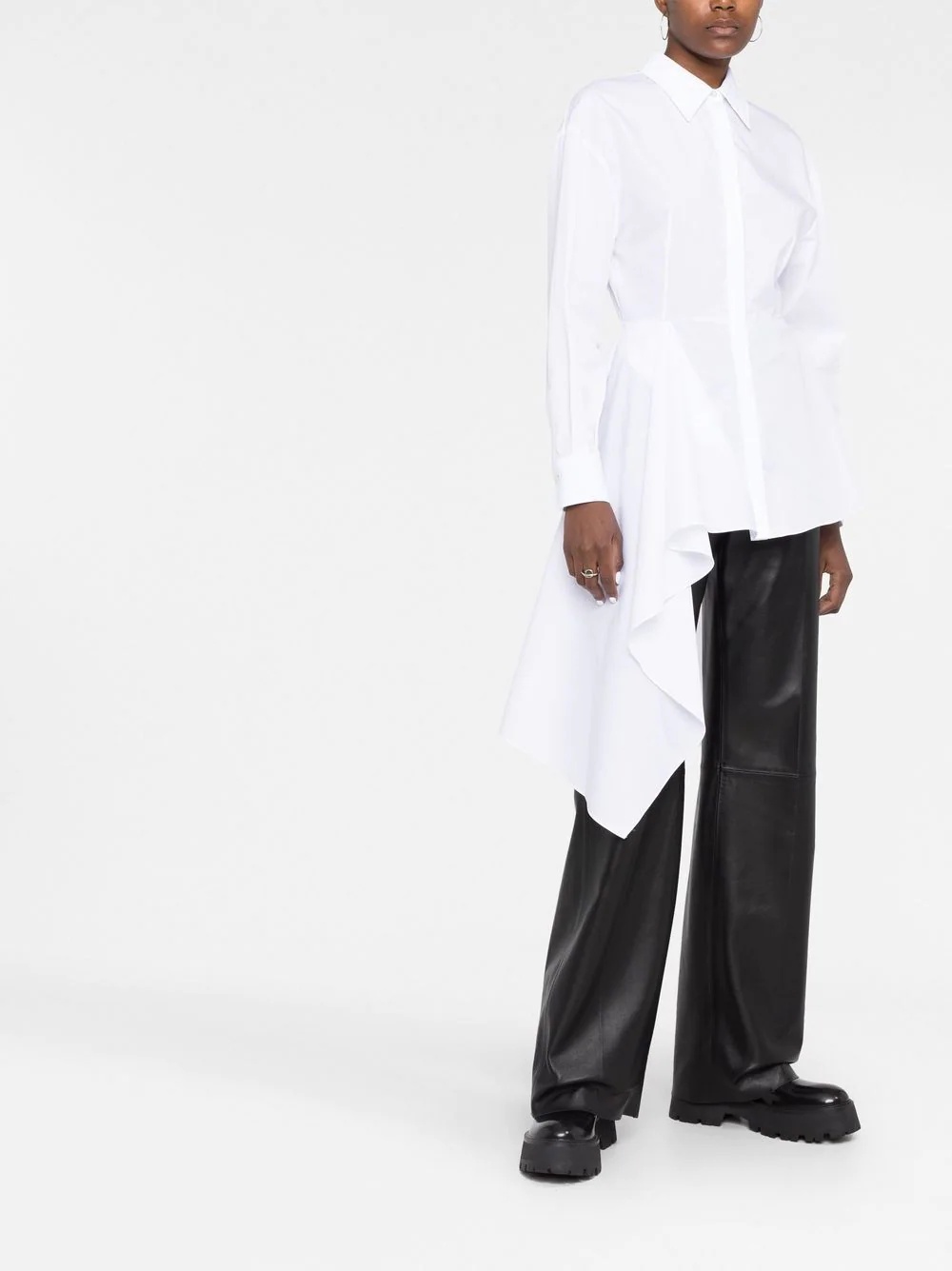 long-sleeve asymmetric shirt - 6
