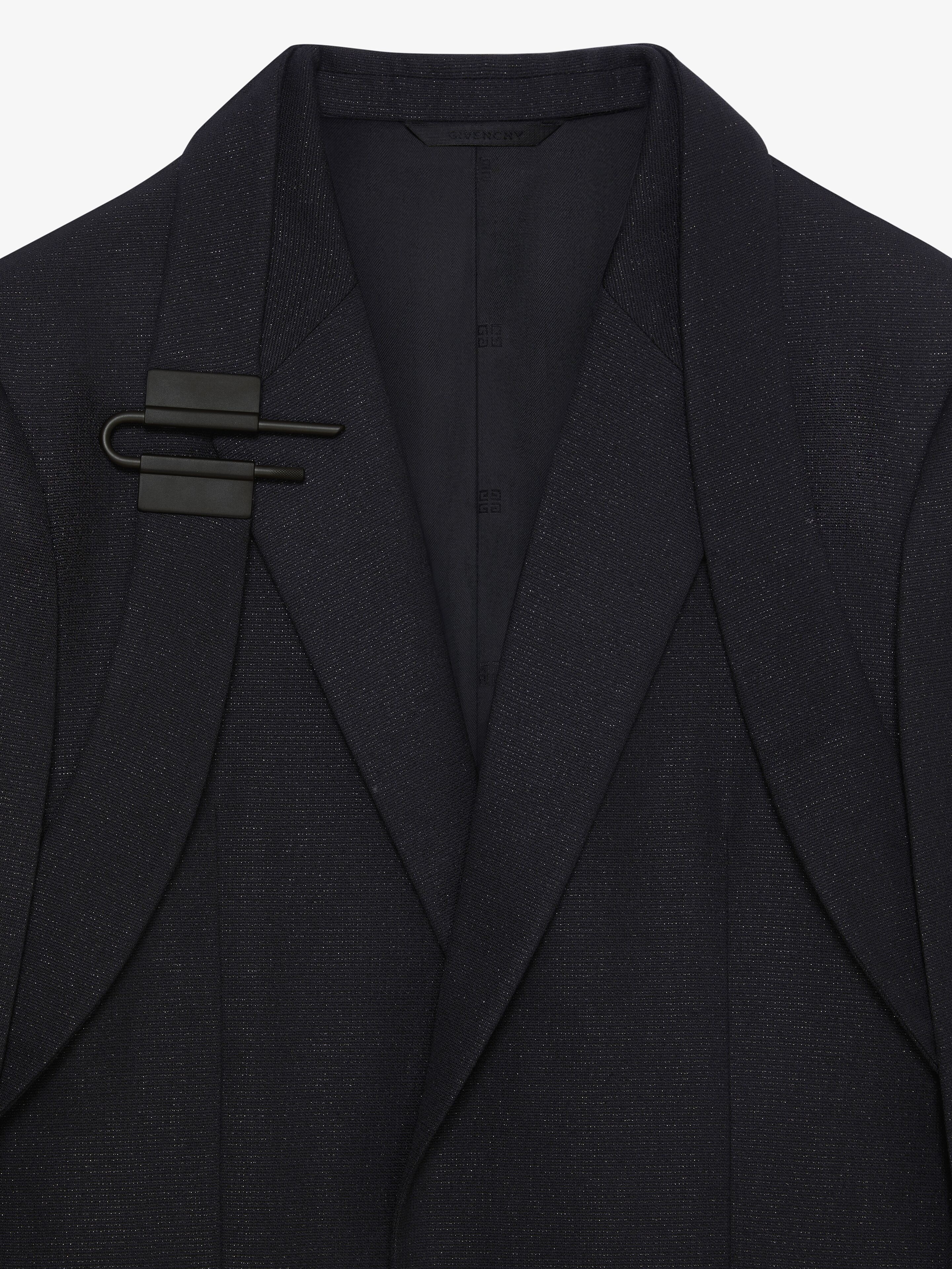 SLIM FIT JACKET IN WOOL AND LUREX WITH U-LOCK HARNESS - 5