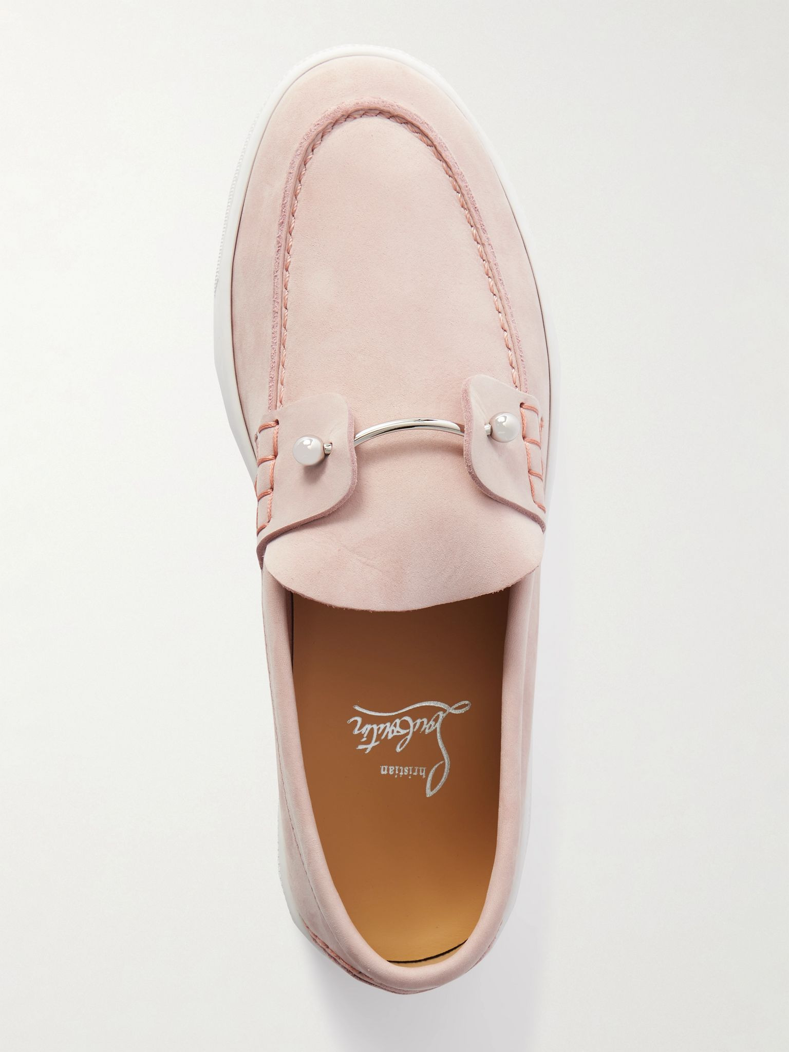 Chambeliboat suede loafers Baby pink - 5