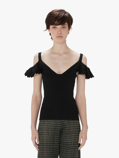 JW Anderson COLD SHOULDER RUFFLE TOP outlook