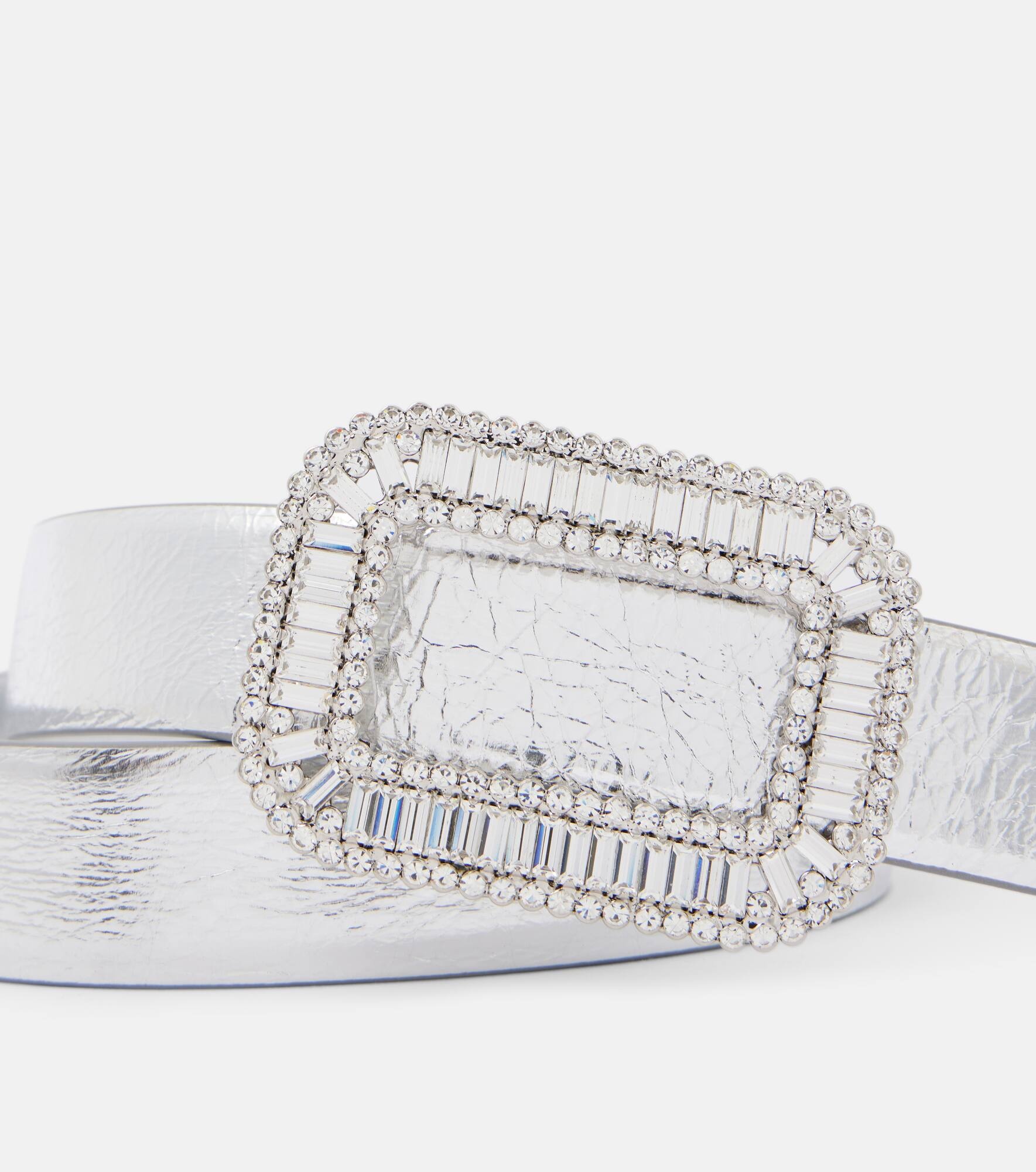 Pilgrim metallic leather belt - 3