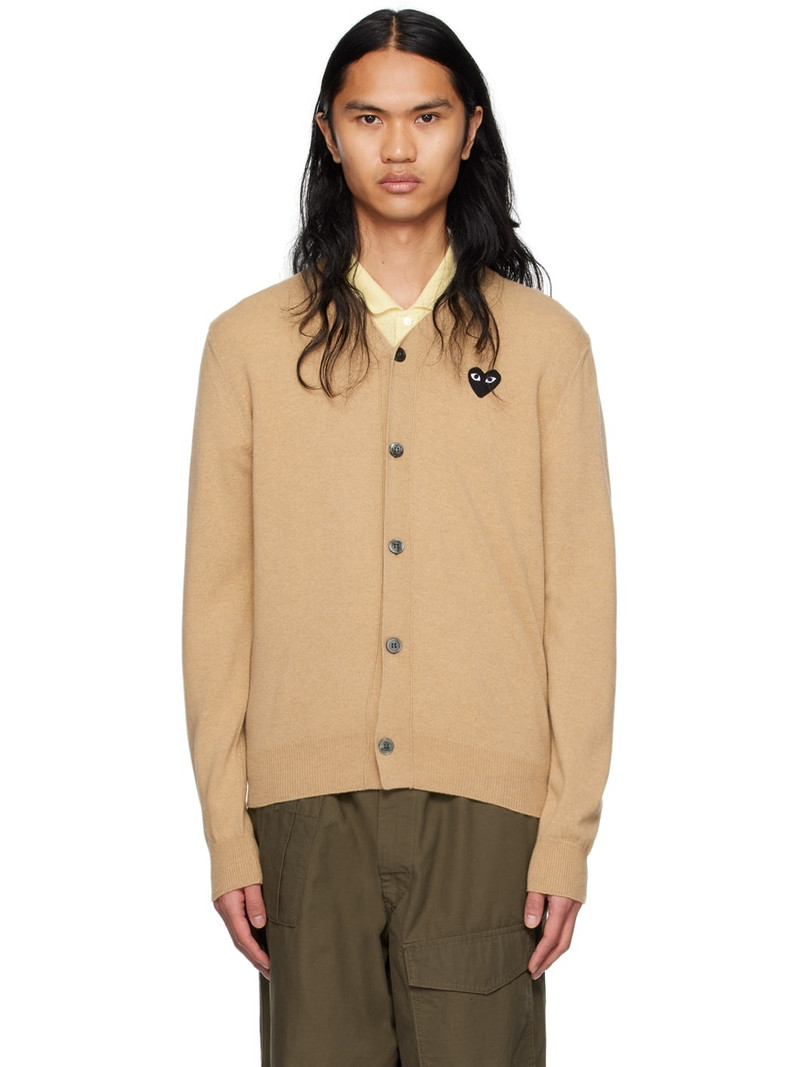 Beige Heart Cardigan - 1
