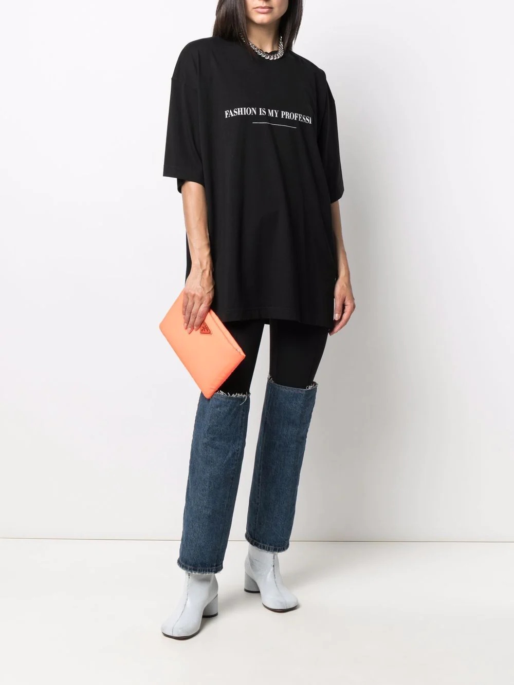 slogan-print cotton T-shirt - 3