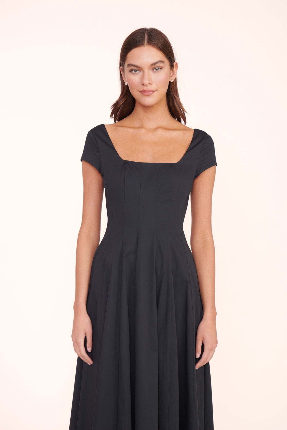 STAUD MAXI SHORT SLEEVE WELLS DRESS BLACK - 4