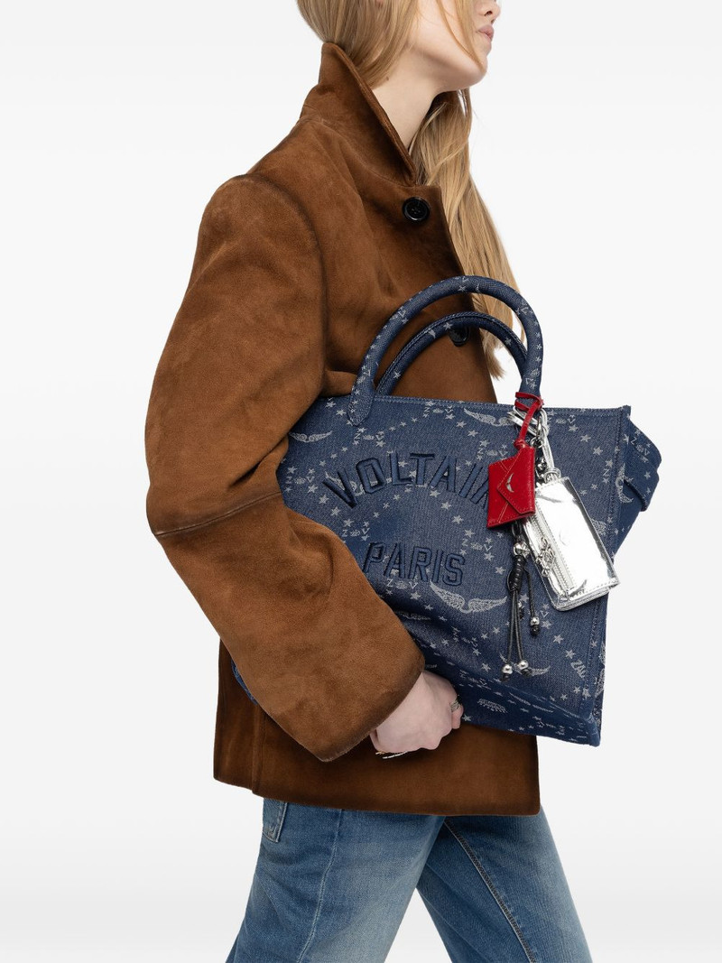 Zadig & Voltaire Angel monogram denim tote bag outlook