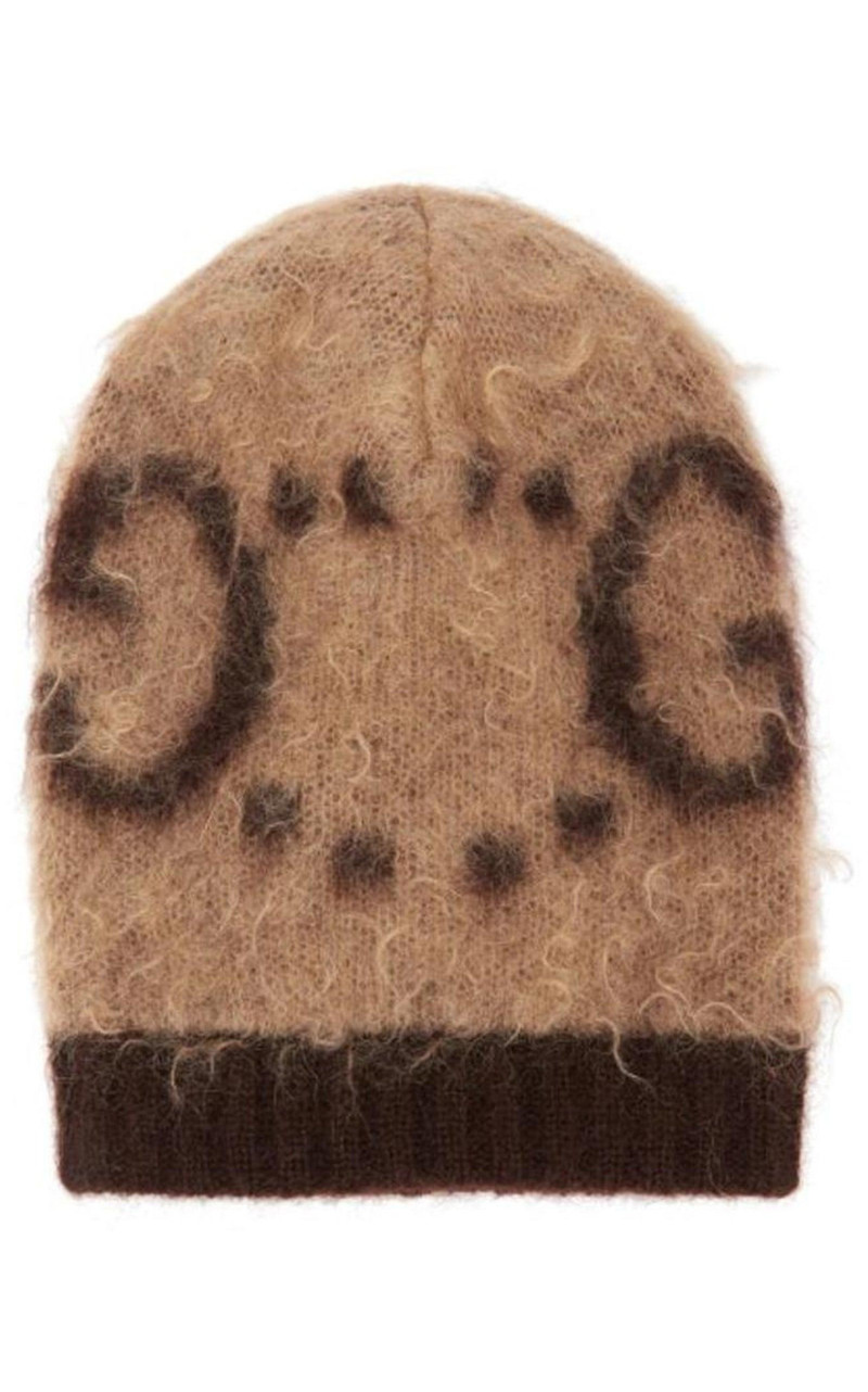 GG Mohair Knitted Beanie - 1