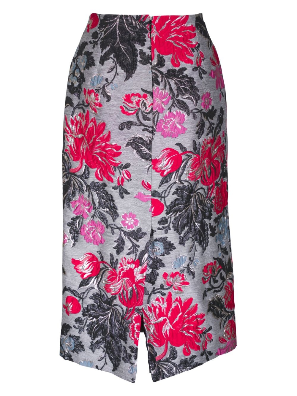 floral-jacquard midi skirt - 2