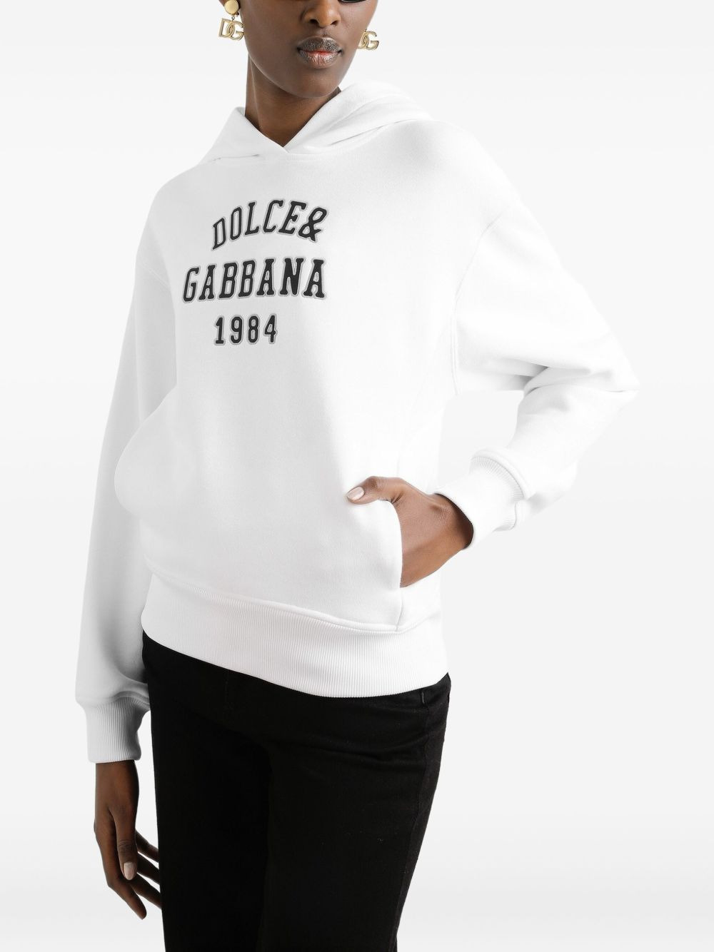 logo-embroidered hoodie - 4