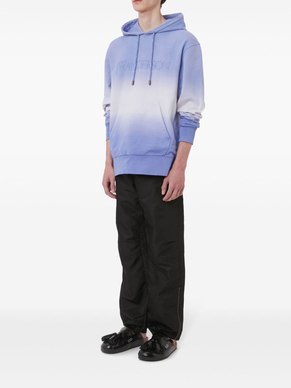 gradient-effect cotton hoodie - 2