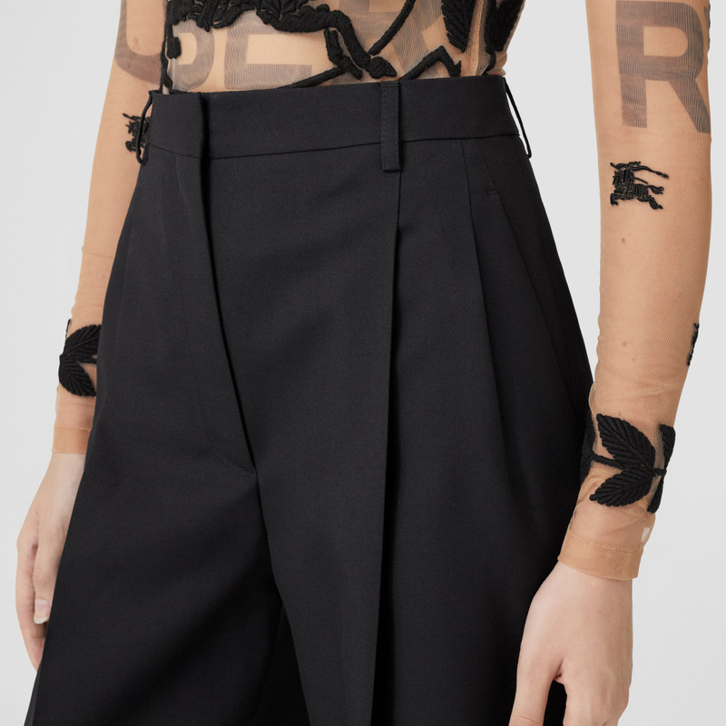 Burberry Pleated Wool Wide-leg Trousers outlook