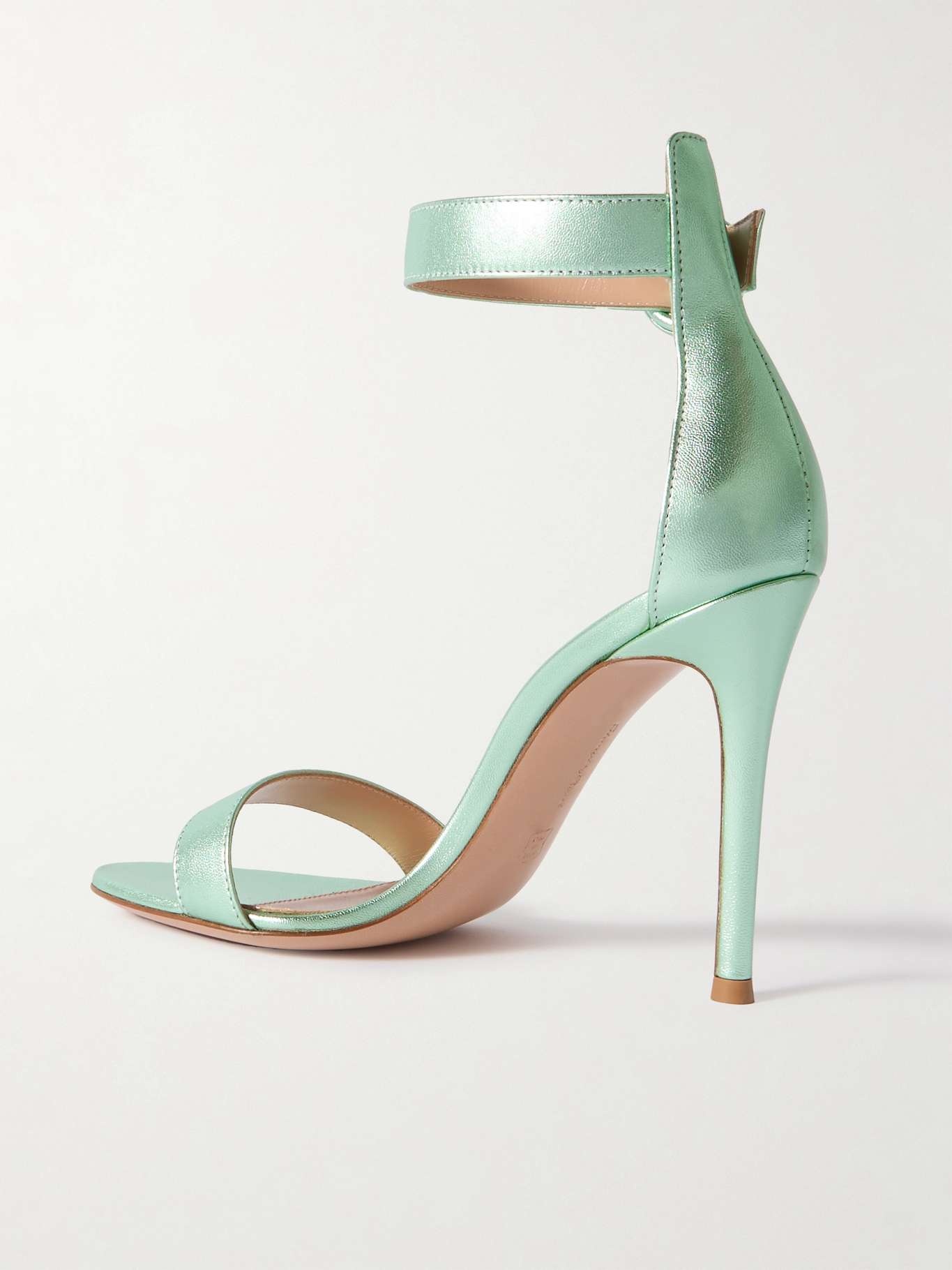 Portofino 105 metallic leather sandals - 3