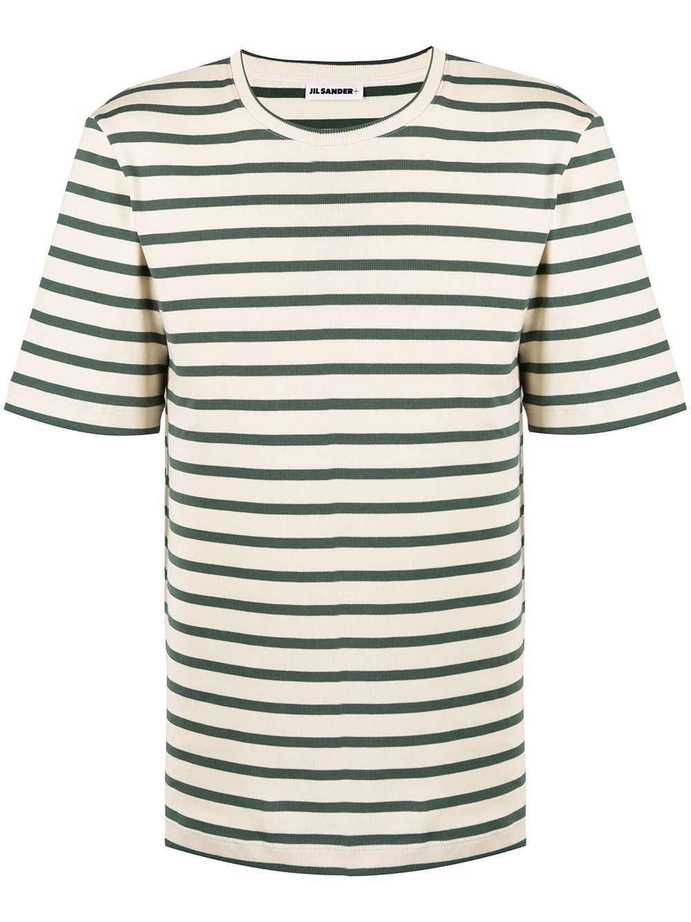 horizontal-stripe crew neck T-shirt - 1