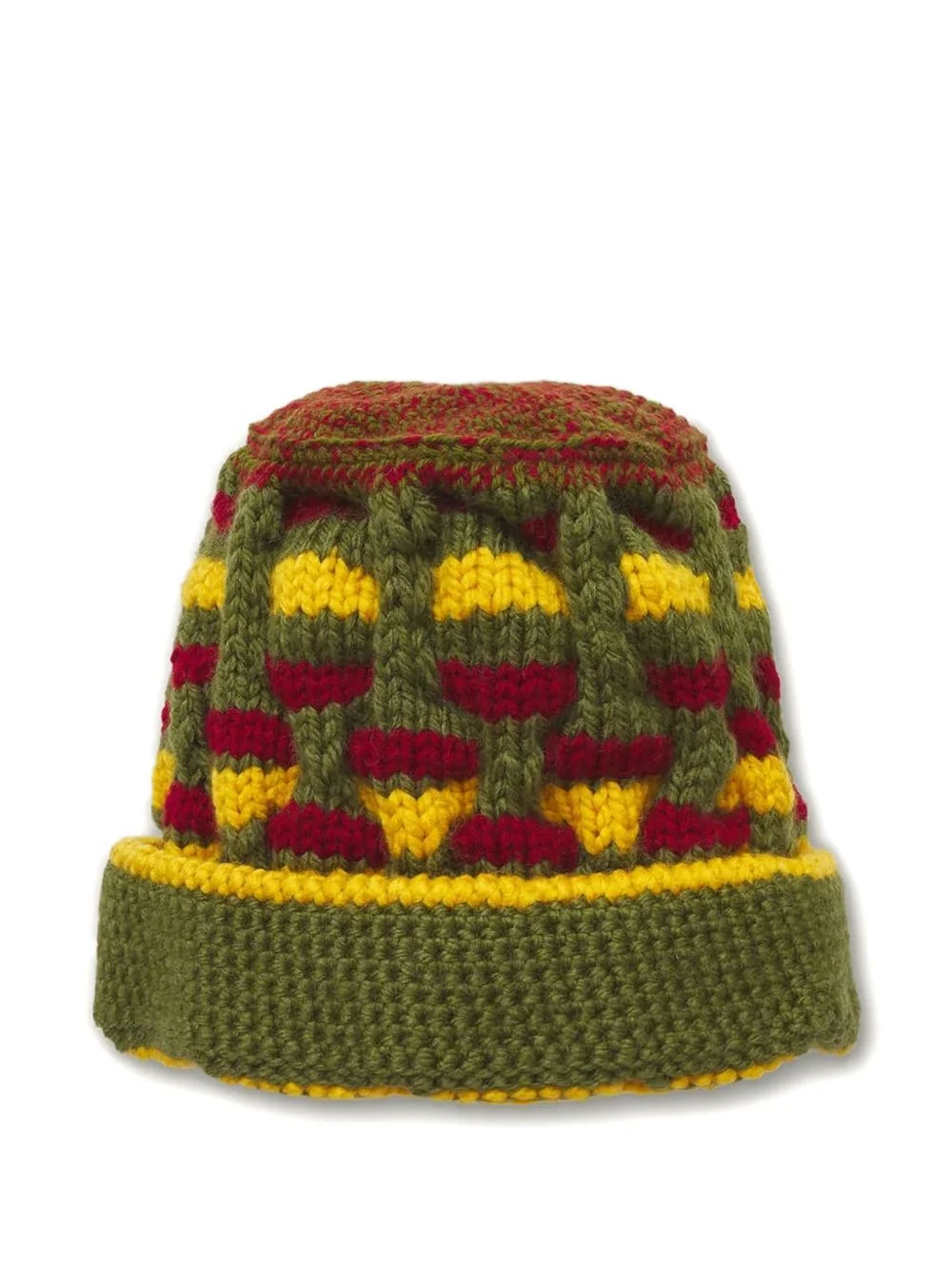 Roots patterned beanie hat - 1