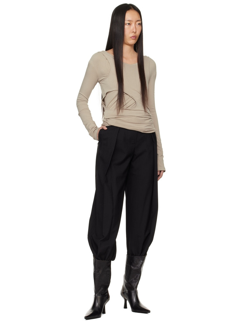 LOW CLASSIC Brown Layered Long Sleeve T-Shirt outlook