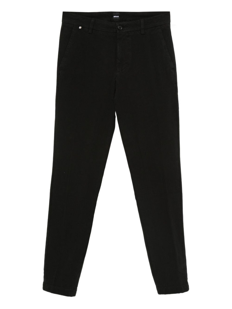 cotton-blend straight-leg trousers 1