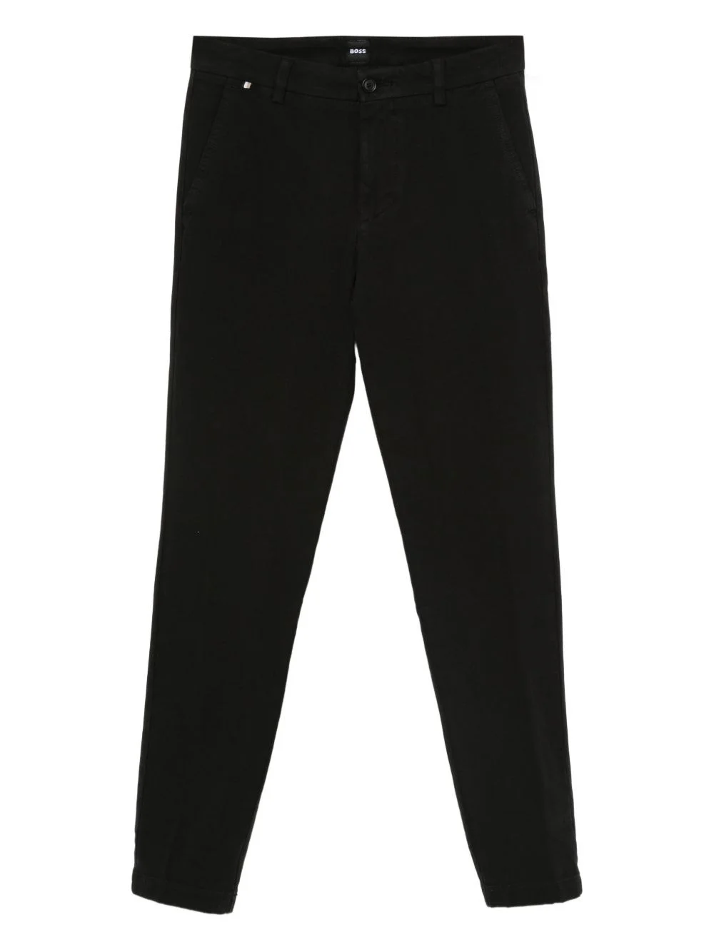 cotton-blend straight-leg trousers - 1