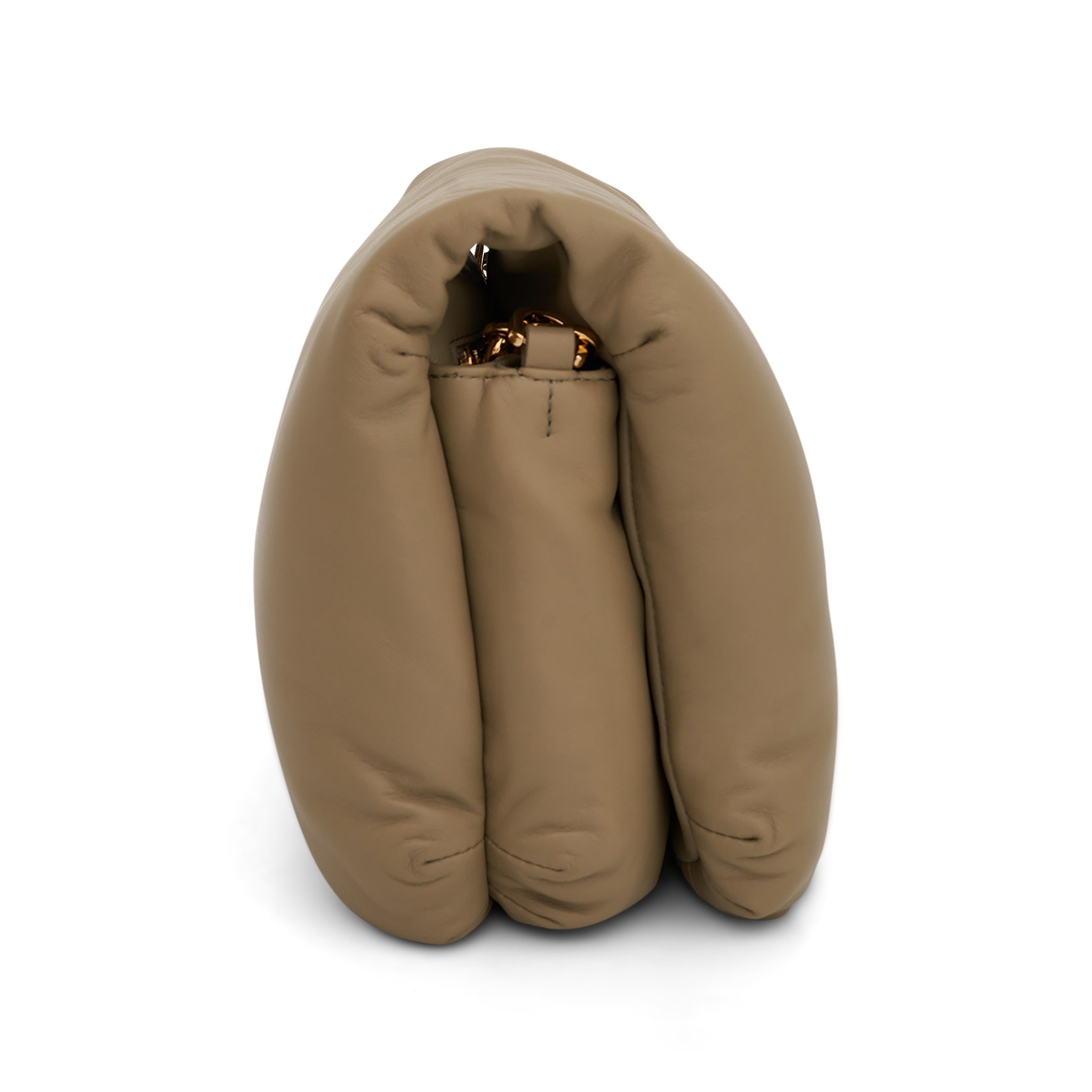 Puffer Goya Bag in Shiny Nappa Lambskin in Clay Green - 4