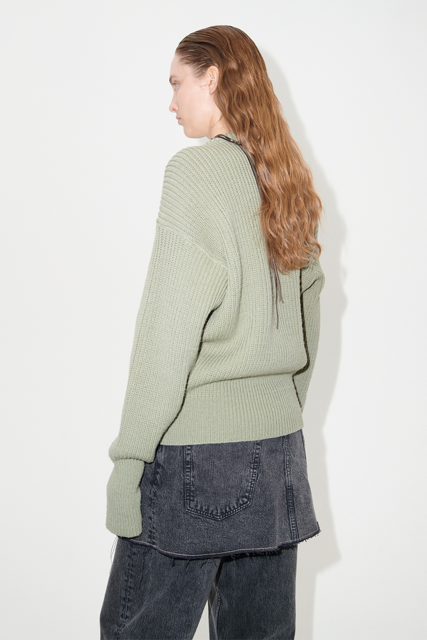 Our Legacy - Zip Wrap Cardigan Refined Green Quotidian Wool