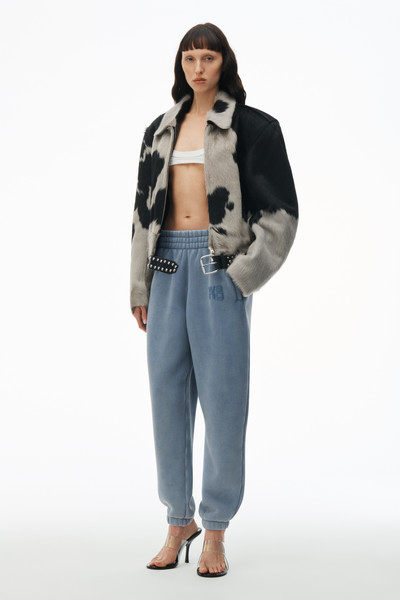 Alexander Wang puff logo sweatpants in terry outlook