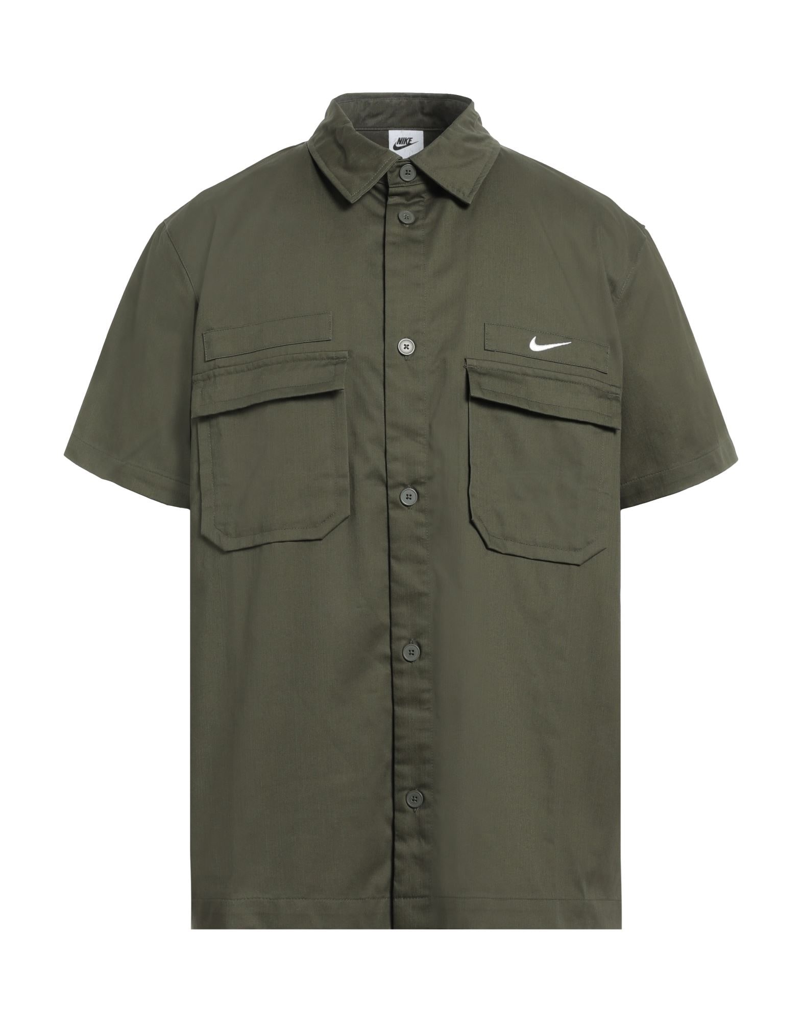 Dark green Men's Solid Color Shirt - 1