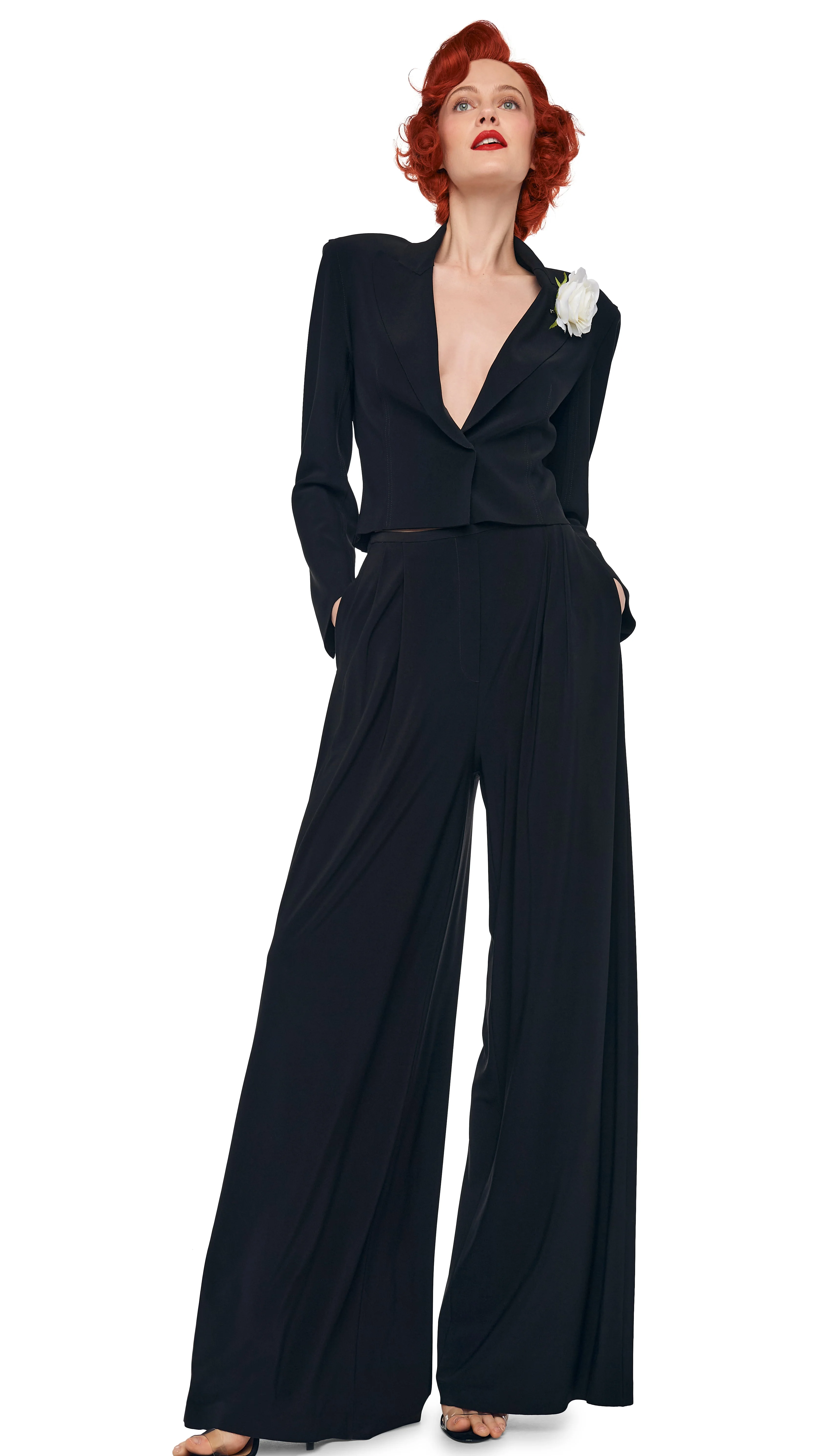 CROPPED SINGLE BREASTED JACKET - 1