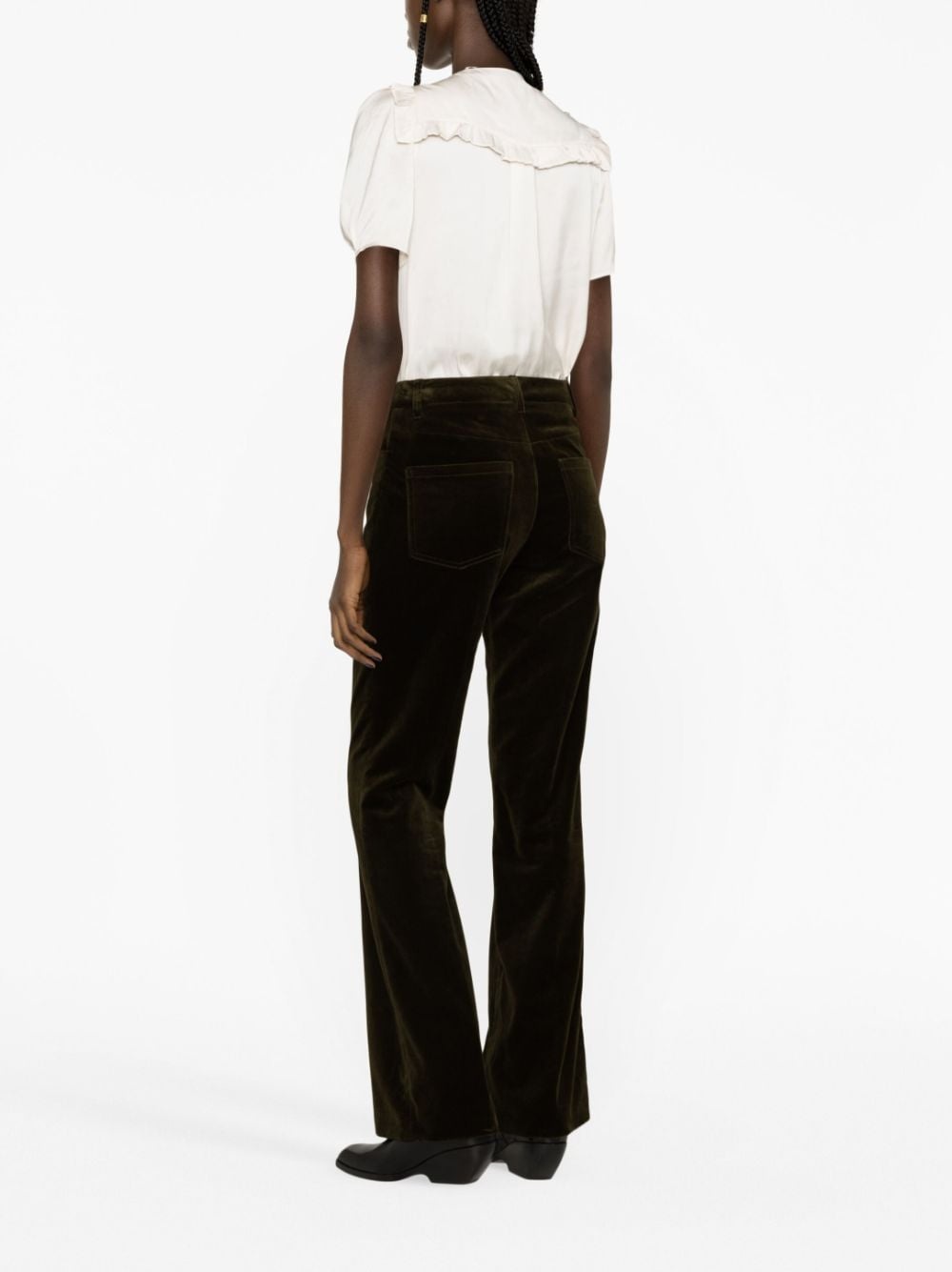 puff-sleeve satin top - 4