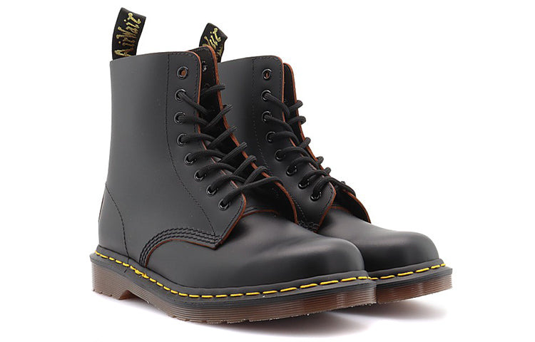 Dr. Martens 1460 Vintage Made In England Lace Up Boot 'Black Quilon' 12308001 - 4