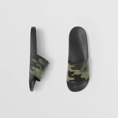 Burberry Camouflage Print Slides outlook