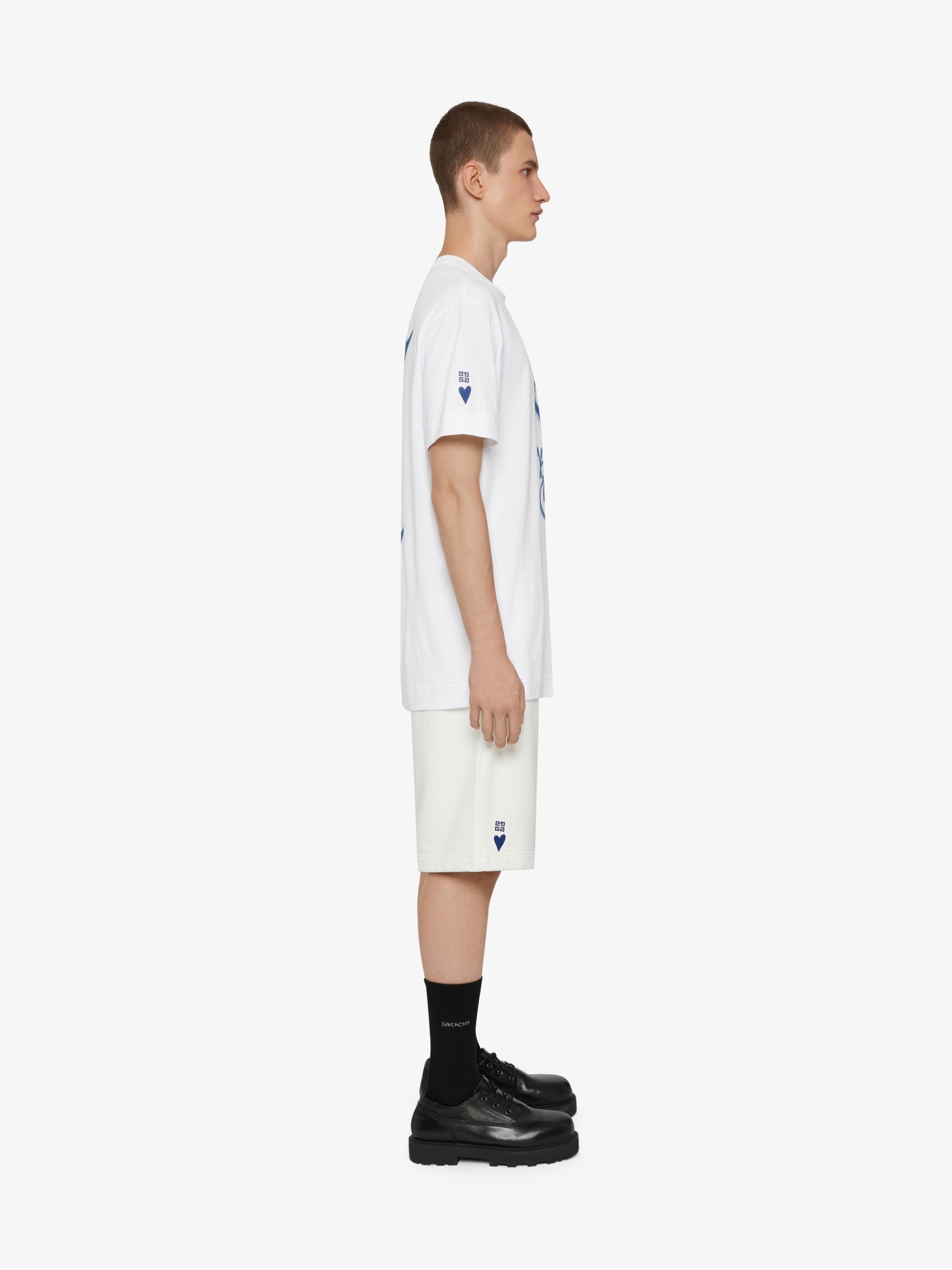 BERMUDA SHORTS IN FLEECE WITH GIVENCHY LNFINITY PRINT - 3