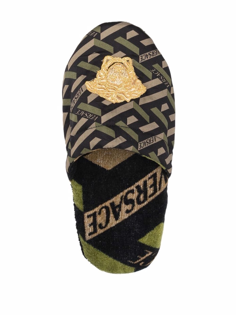 logo embroidered slippers - 4