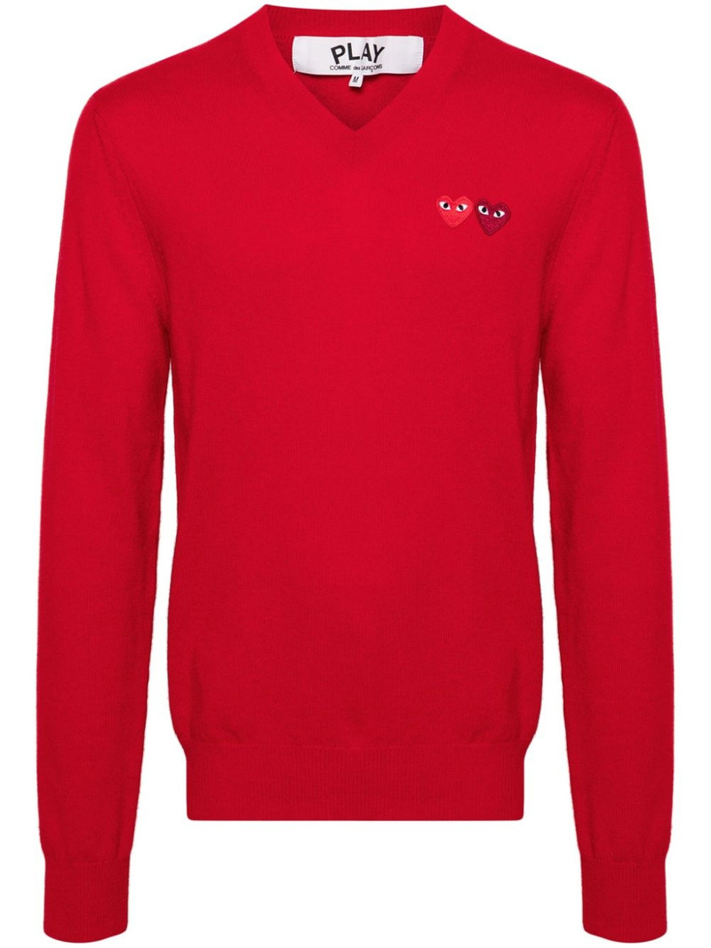 heart-patch wool jumper 1
