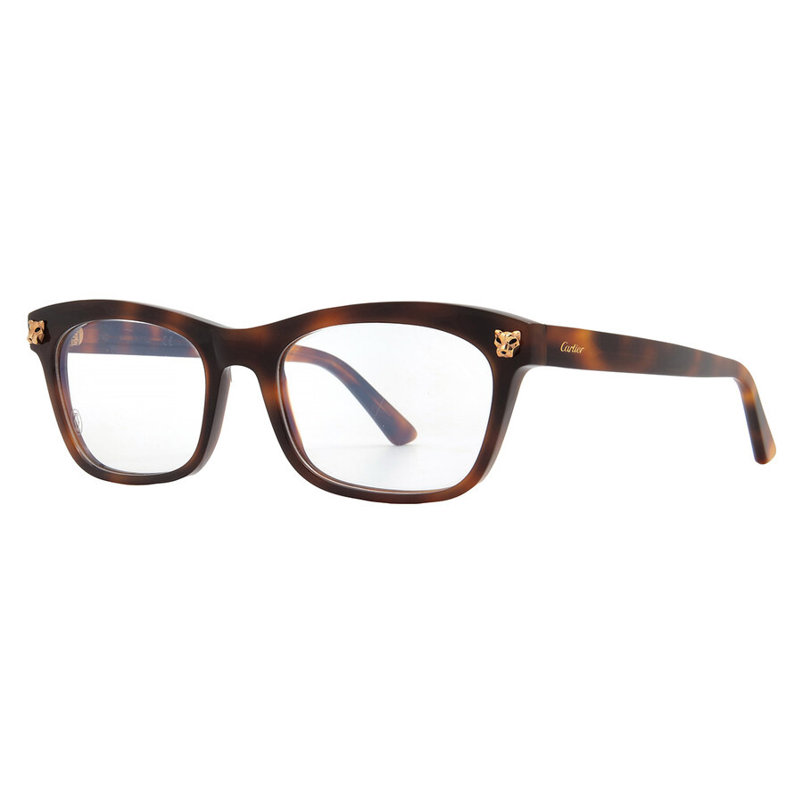 Cartier Demo Rectangular Ladies Eyeglasses CT0144O 002 52 - 2