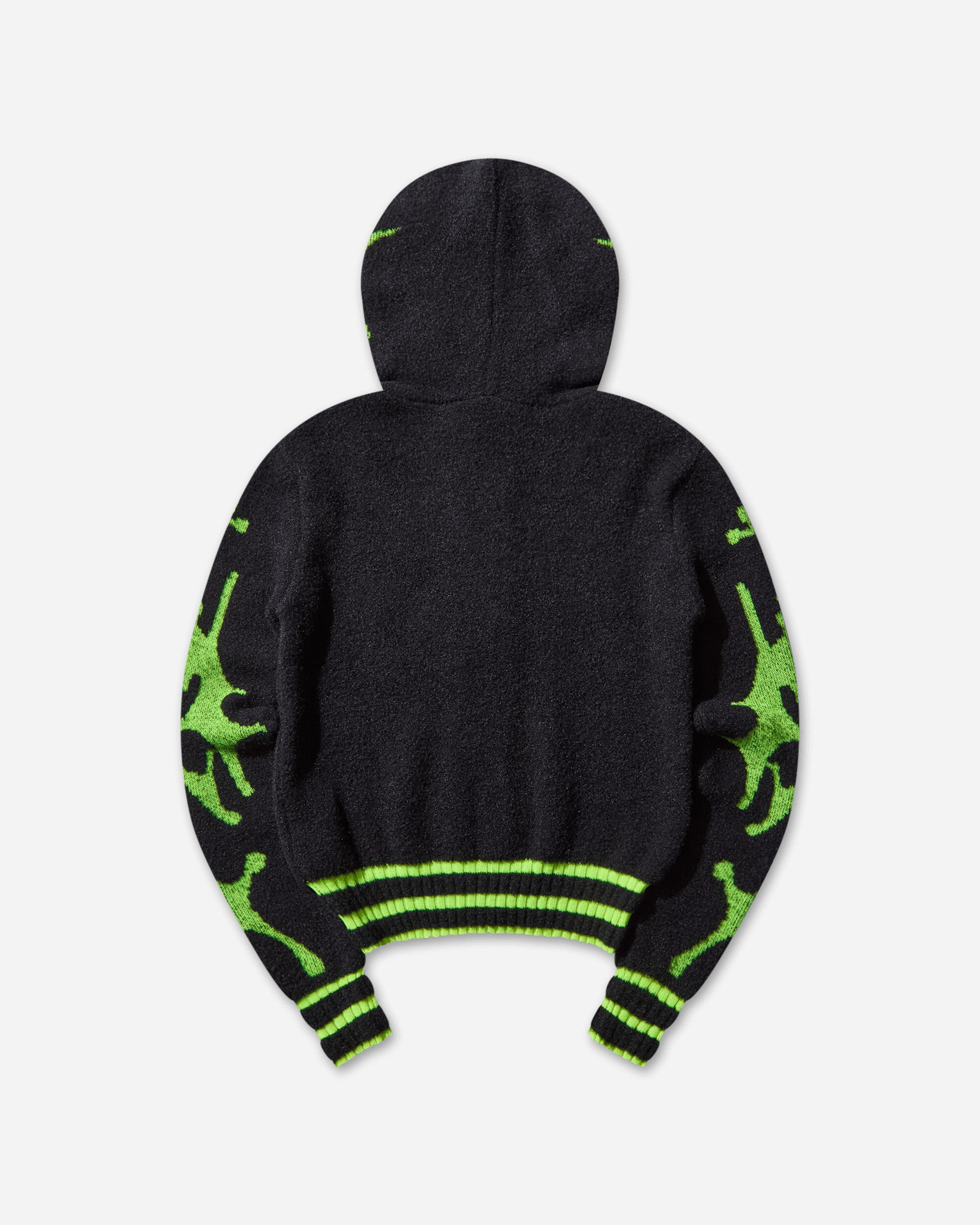 Women's Neon Cartoon Cardigan Black / Yellow - 2